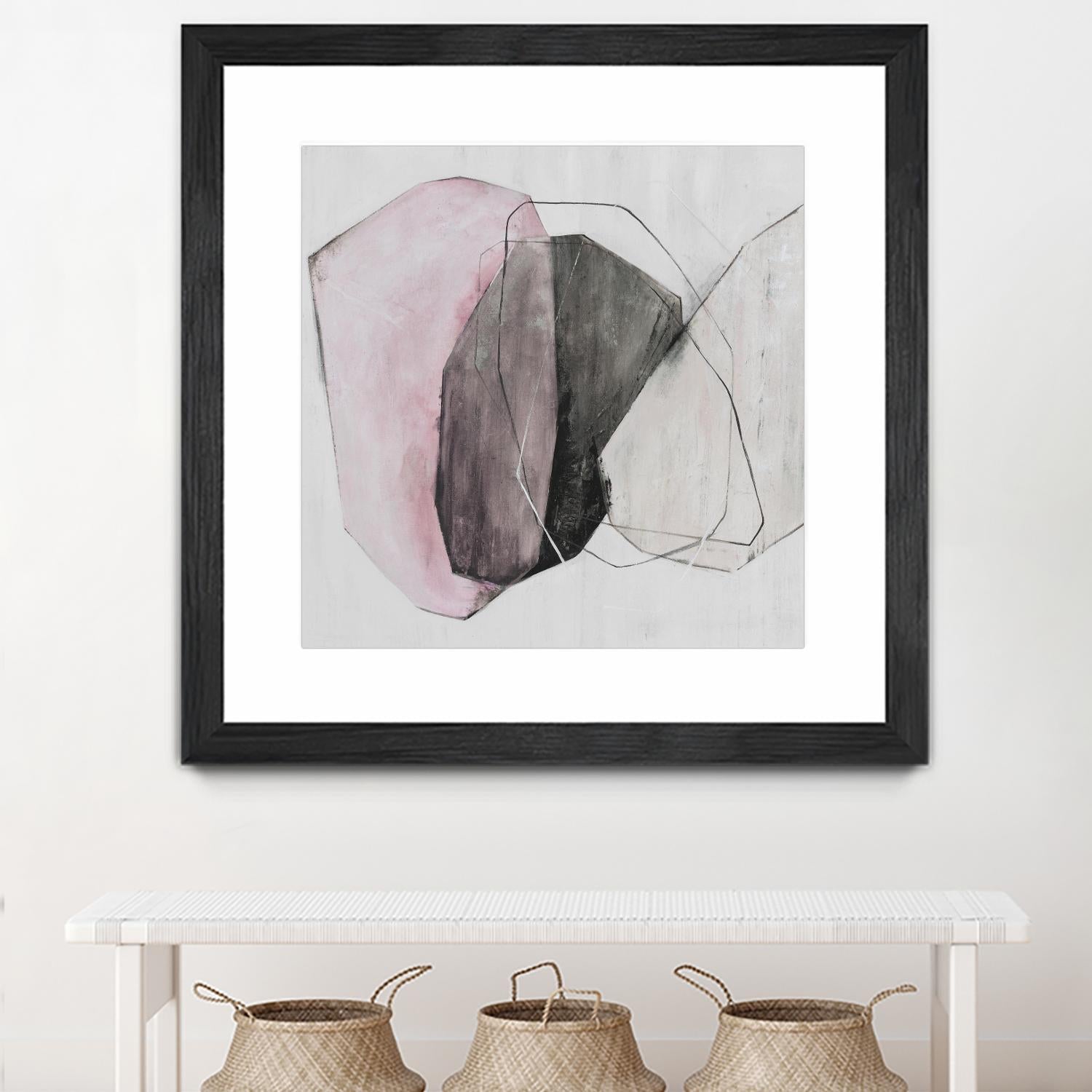 Tickled With Pink by Daleno Art on GIANT ART - pink shapes abstrait 