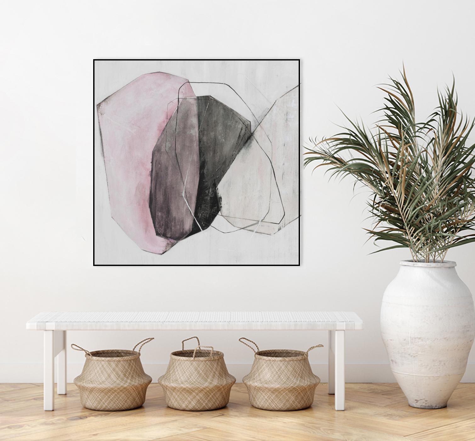 Tickled With Pink by Daleno Art on GIANT ART - pink shapes abstrait 