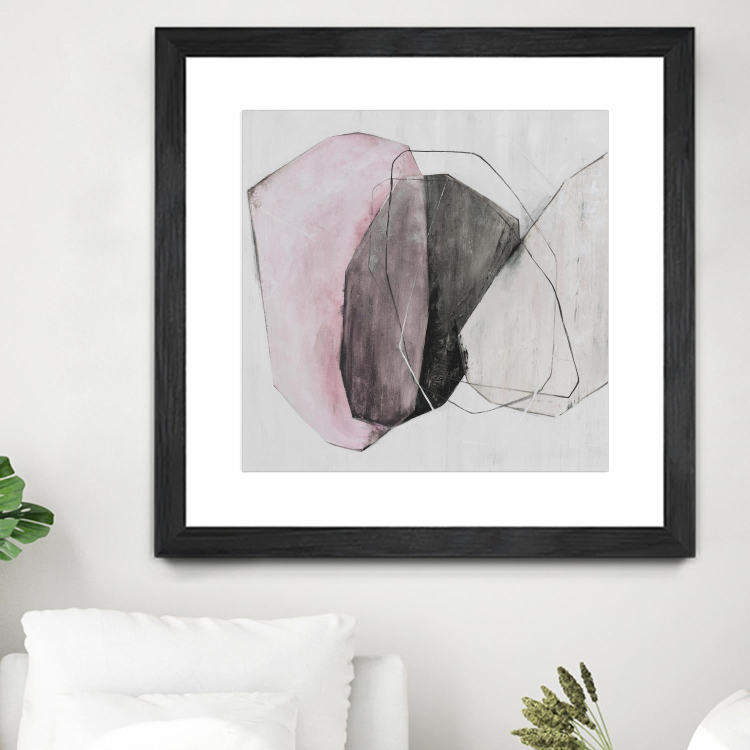 Tickled With Pink by Daleno Art on GIANT ART - pink shapes abstrait 