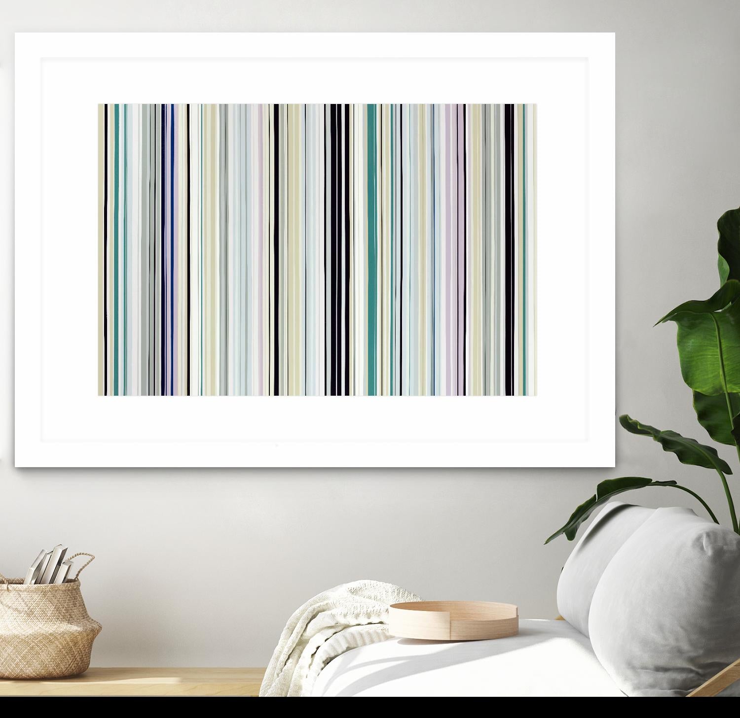 Never Going Straight by Daleno Art on GIANT ART - pink linear stripes