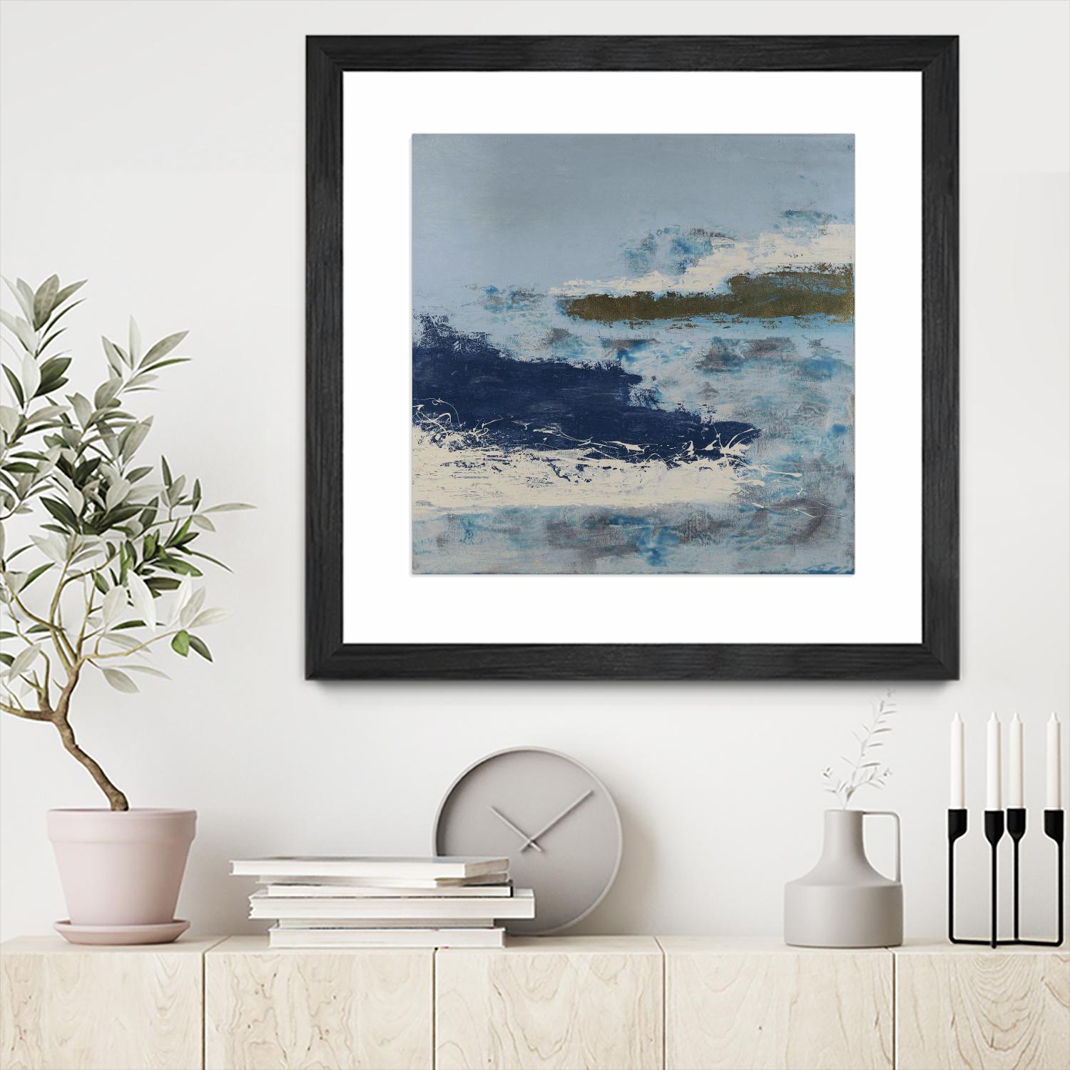 Washing to Shore by Daleno Art on GIANT ART - blue abstract abstrait 