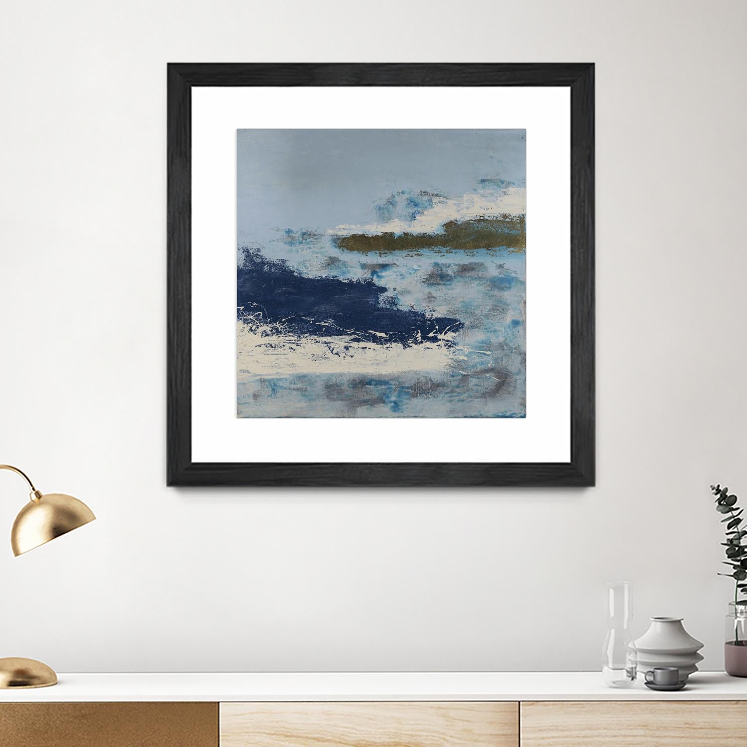 Washing to Shore by Daleno Art on GIANT ART - blue abstract abstrait 