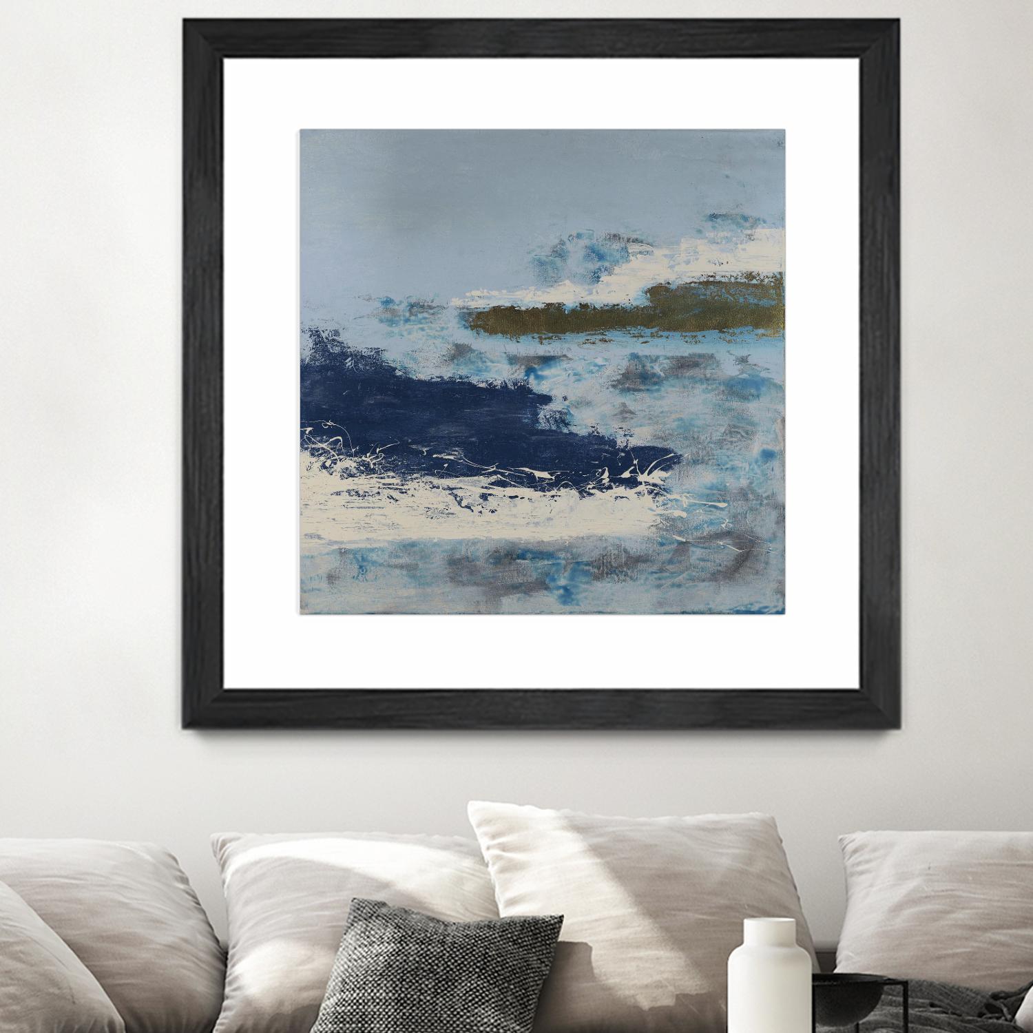 Washing to Shore by Daleno Art on GIANT ART - blue abstract abstrait 