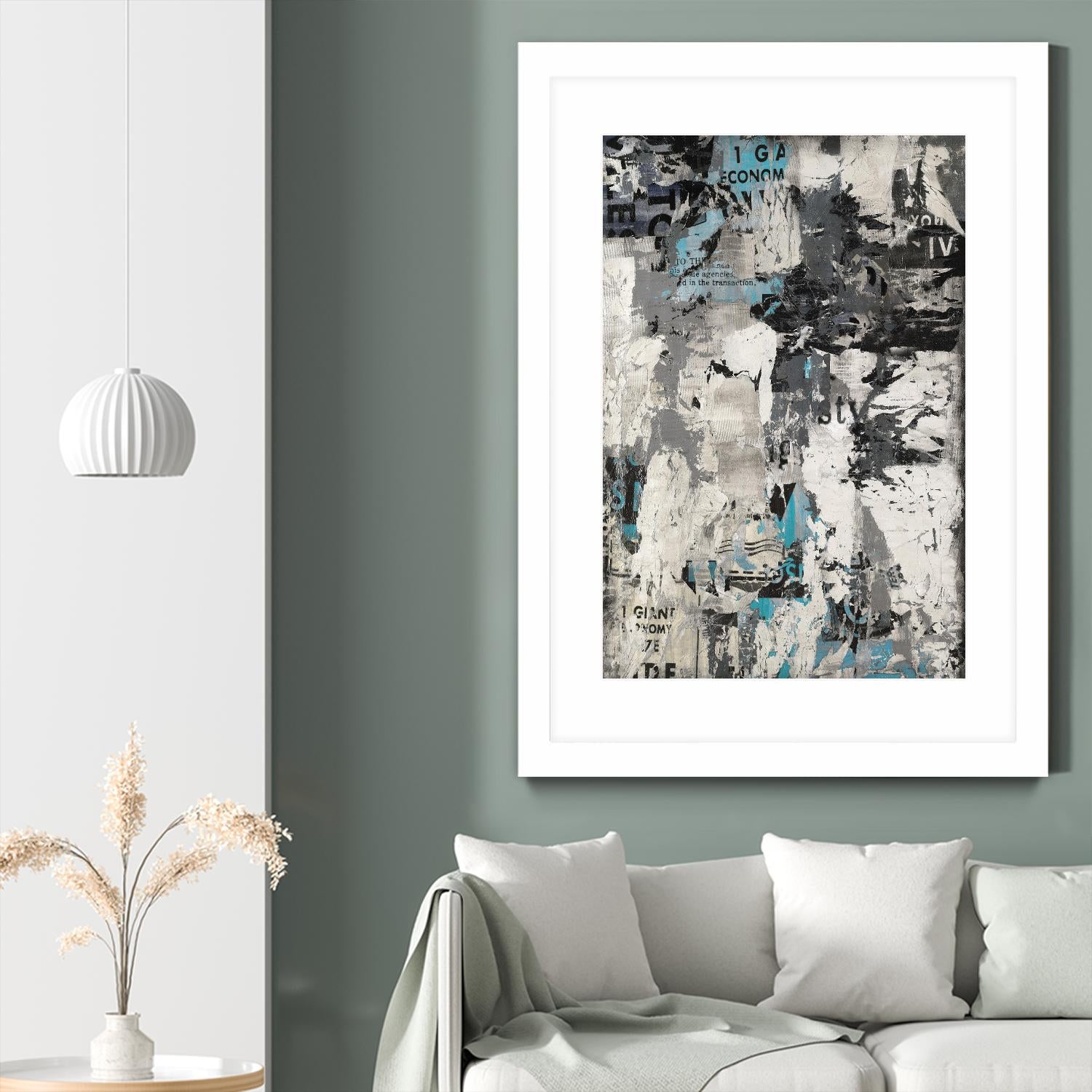 Wall Street Transactions.tif by Daleno Art on GIANT ART - blue street art abstrait 