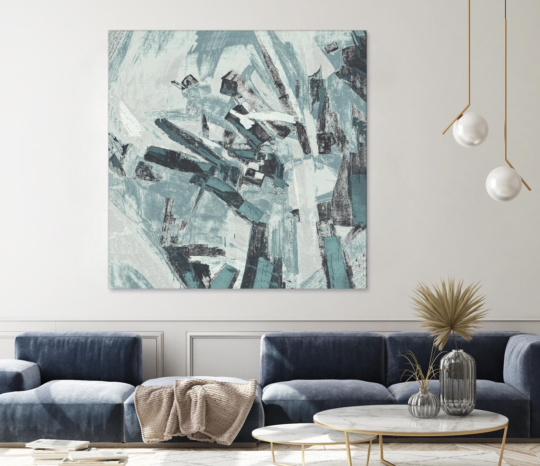 Sword Fight II by Daleno Art on GIANT ART - blue  abstract abstrait 