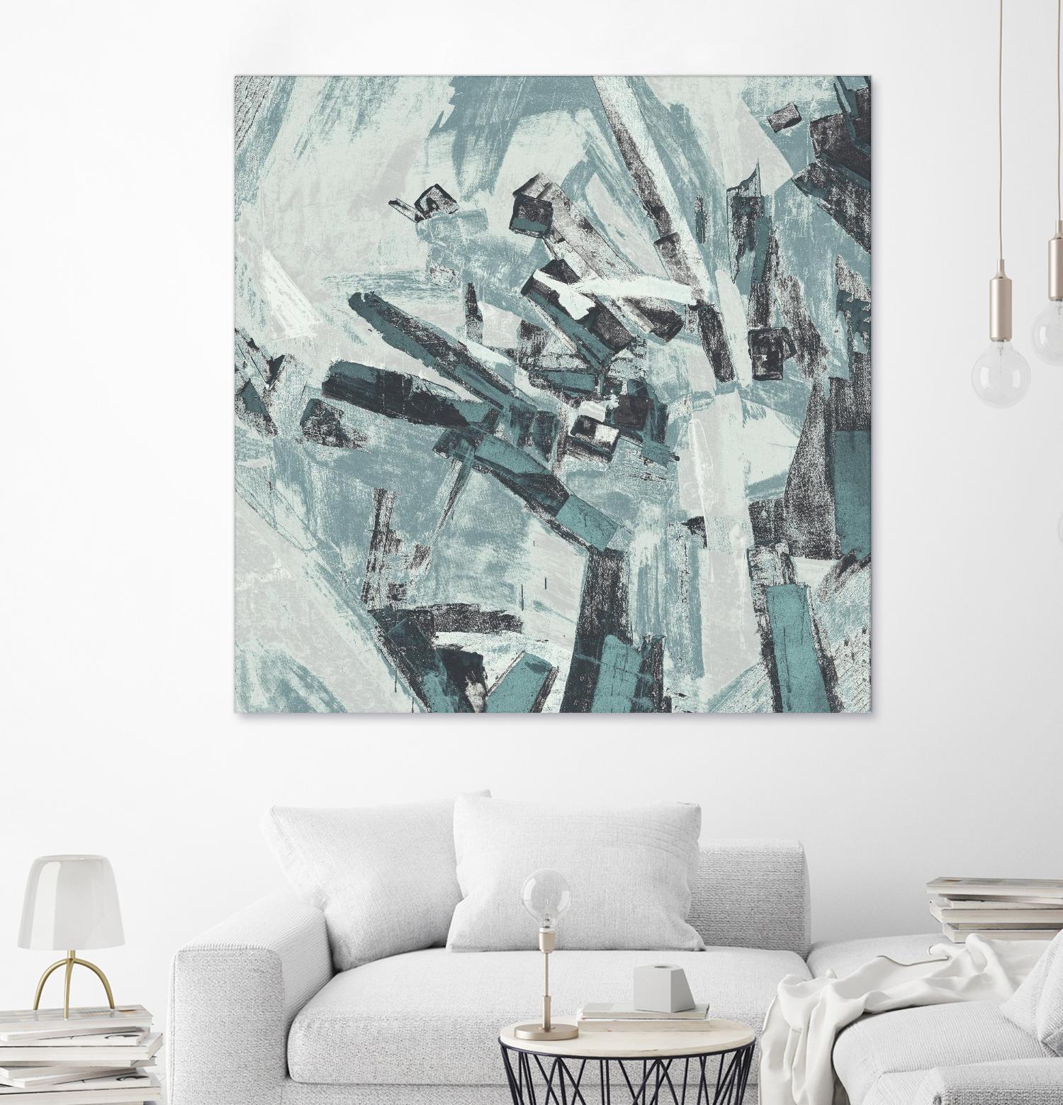 Sword Fight II by Daleno Art on GIANT ART - blue  abstract abstrait 