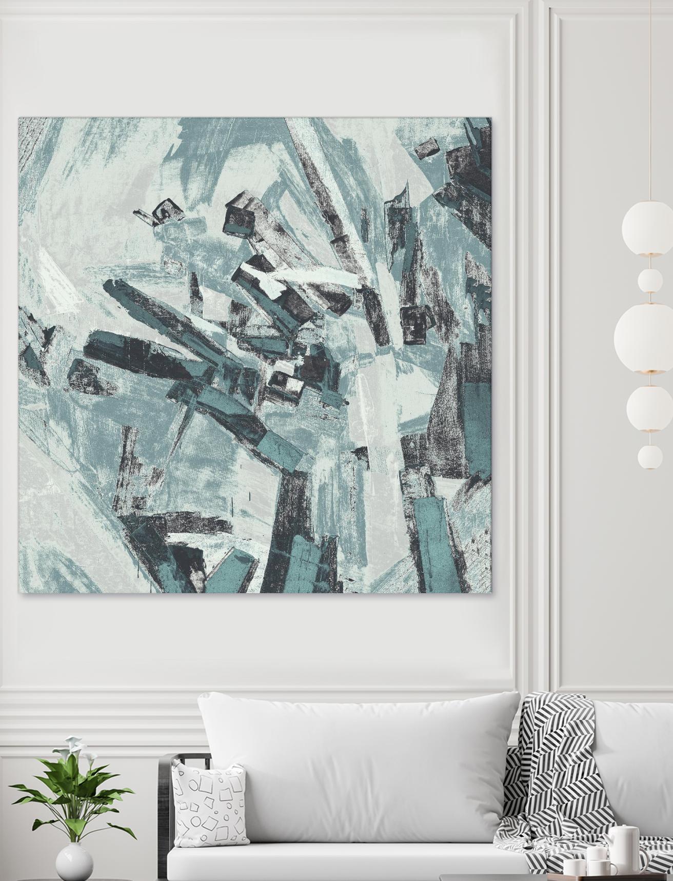 Sword Fight II by Daleno Art on GIANT ART - blue  abstract abstrait 