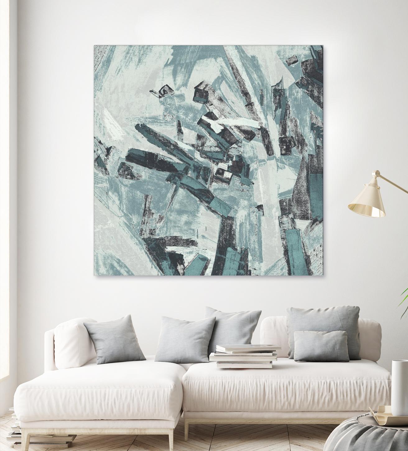 Sword Fight II by Daleno Art on GIANT ART - blue  abstract abstrait 