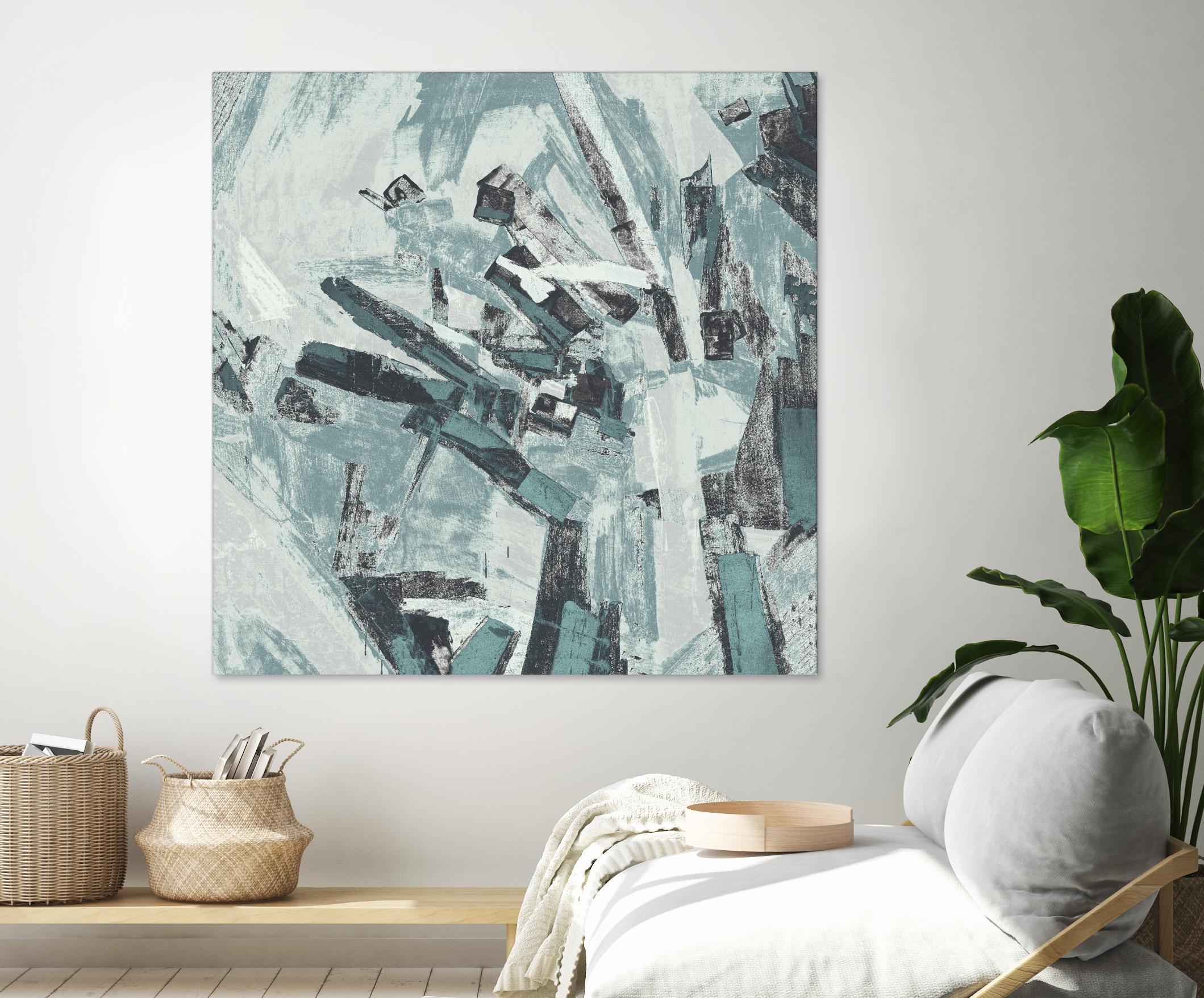 Sword Fight II by Daleno Art on GIANT ART - blue  abstract abstrait 