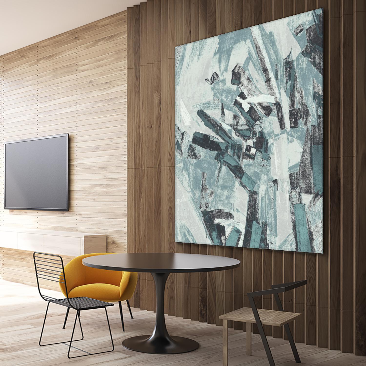 Sword Fight II by Daleno Art on GIANT ART - blue  abstract abstrait 