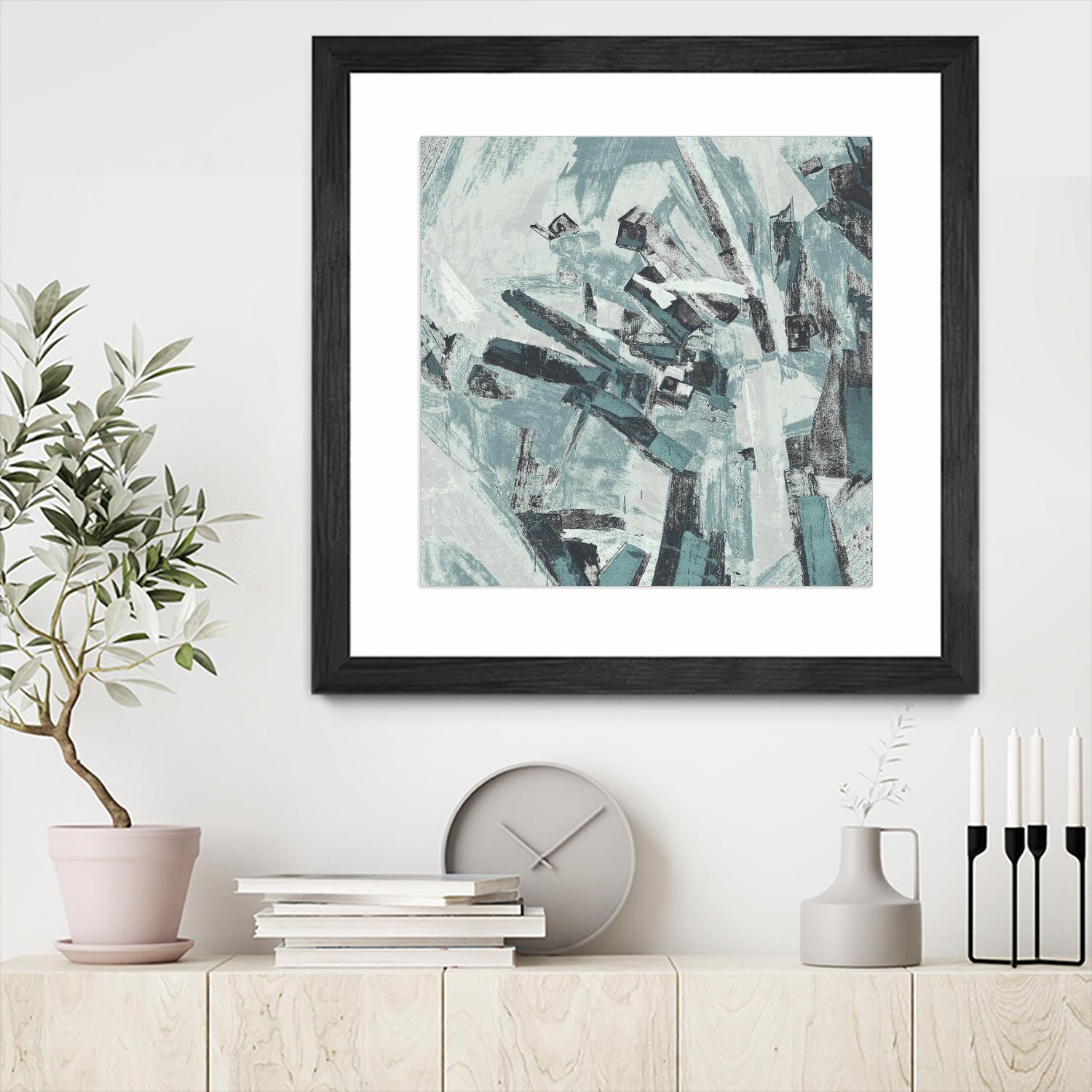 Sword Fight II by Daleno Art on GIANT ART - blue  abstract abstrait 