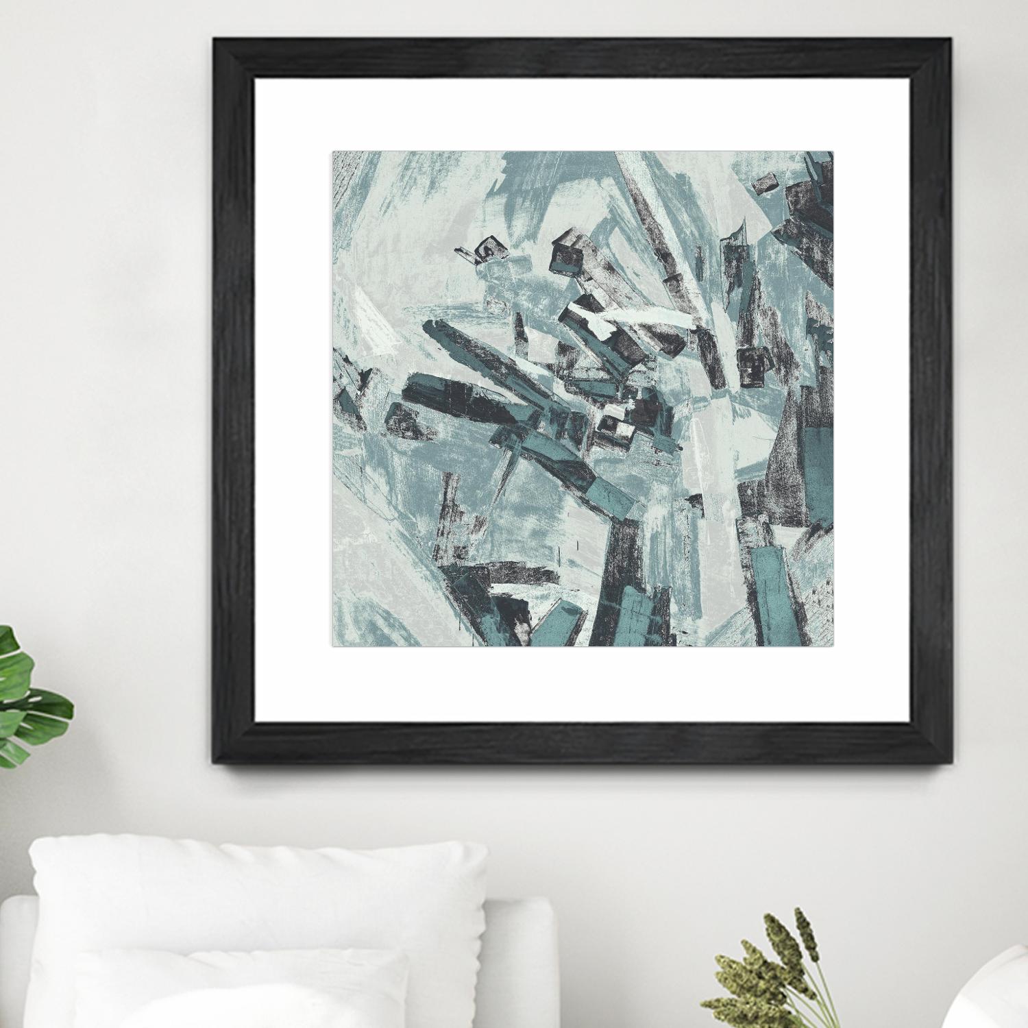 Sword Fight II by Daleno Art on GIANT ART - blue  abstract abstrait 
