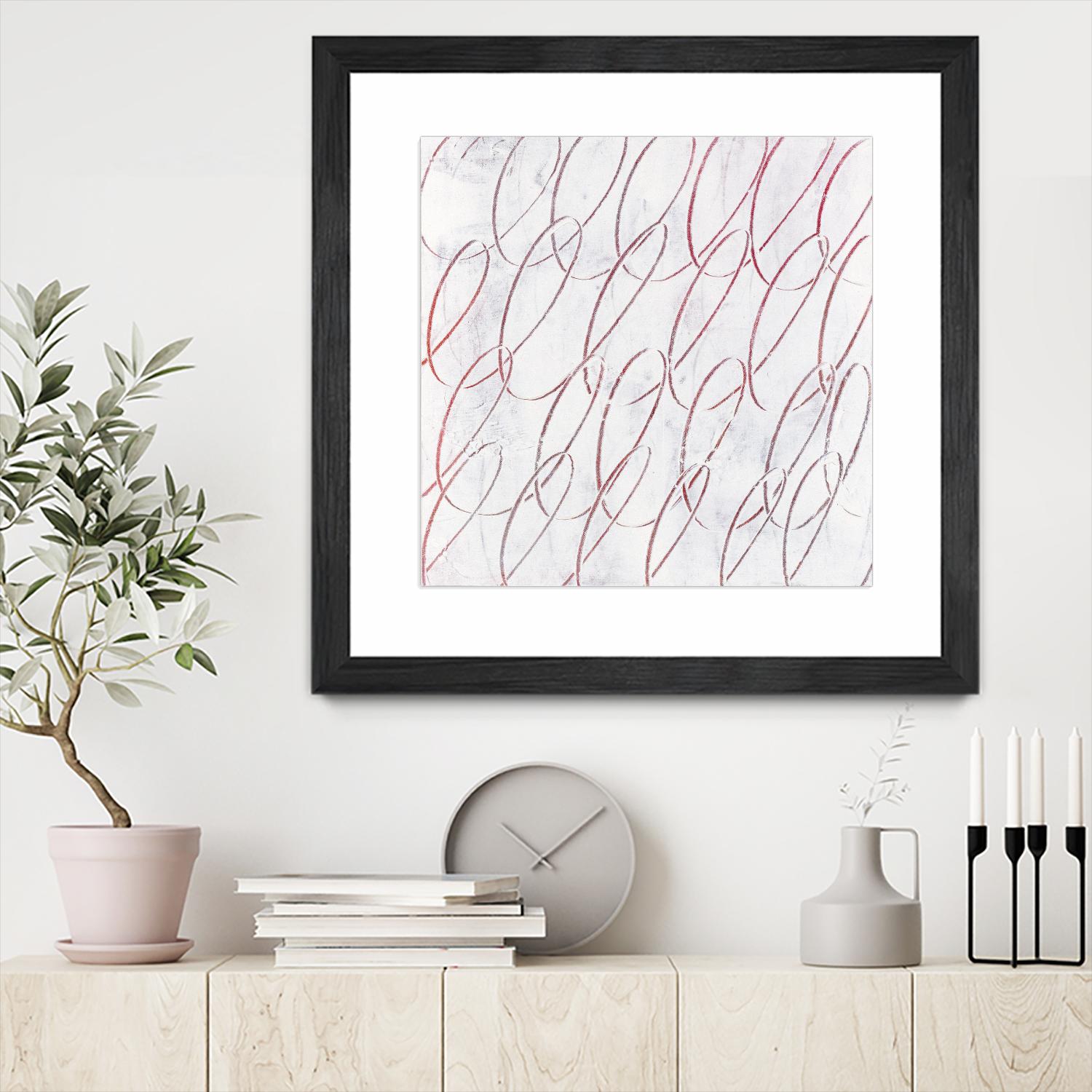 Hula I by Daleno Art on GIANT ART - red abstract abstrait 