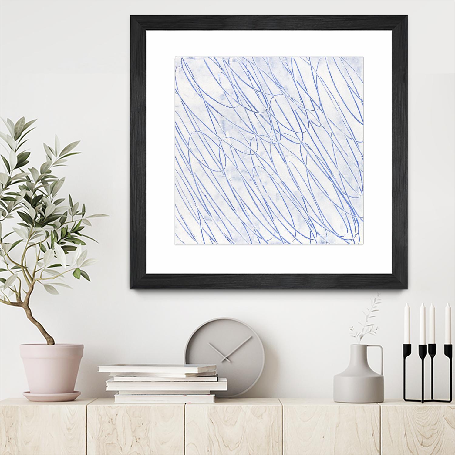 Hula II by Daleno Art on GIANT ART - blue abstract abstrait