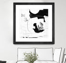 Traces of Silver III by Daleno Art on GIANT ART - black  black&white abstrait 