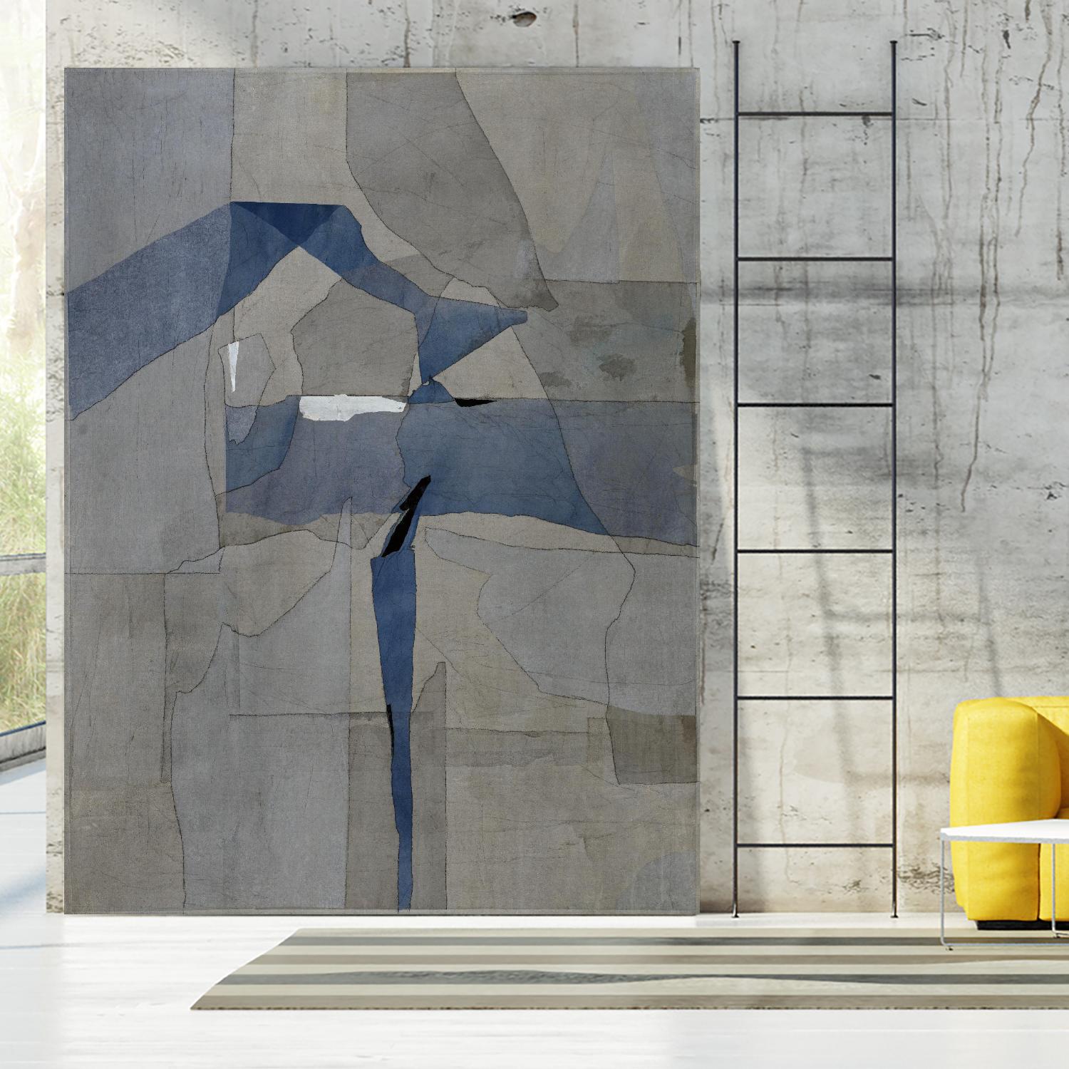 Survivor Puzzle by Daleno Art on GIANT ART - blue abstract abstrait 