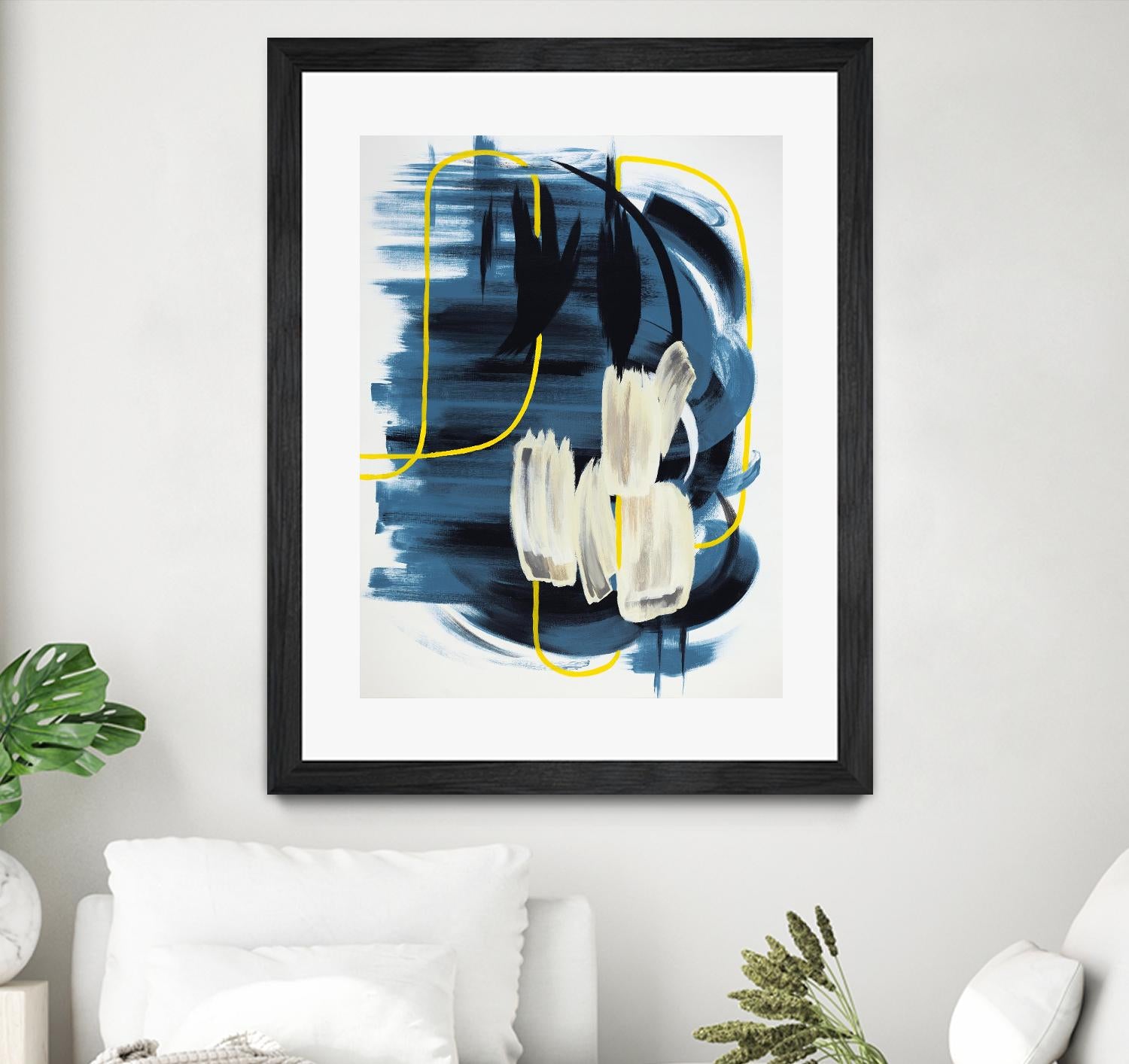 Curious Crafter II by Daleno Art on GIANT ART - blue abstract abstrait 