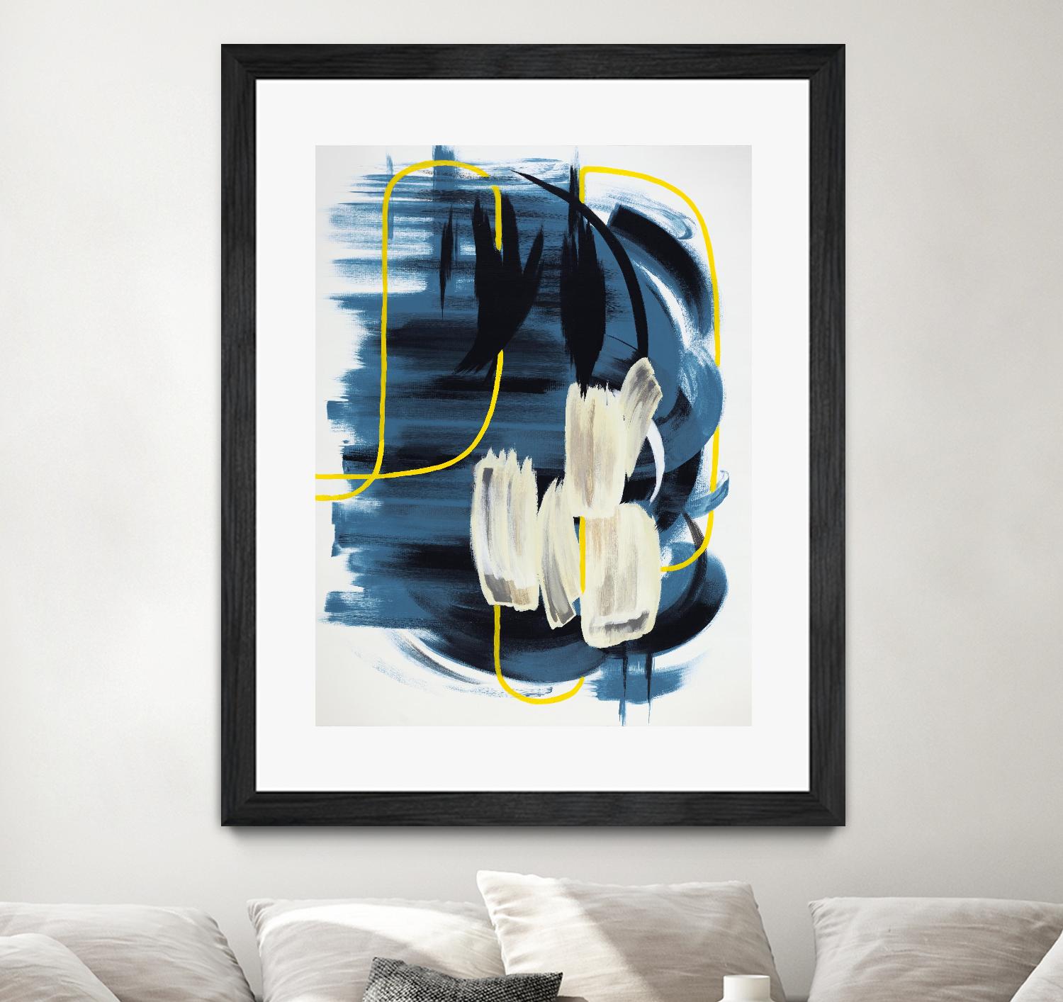 Curious Crafter II by Daleno Art on GIANT ART - blue abstract abstrait 