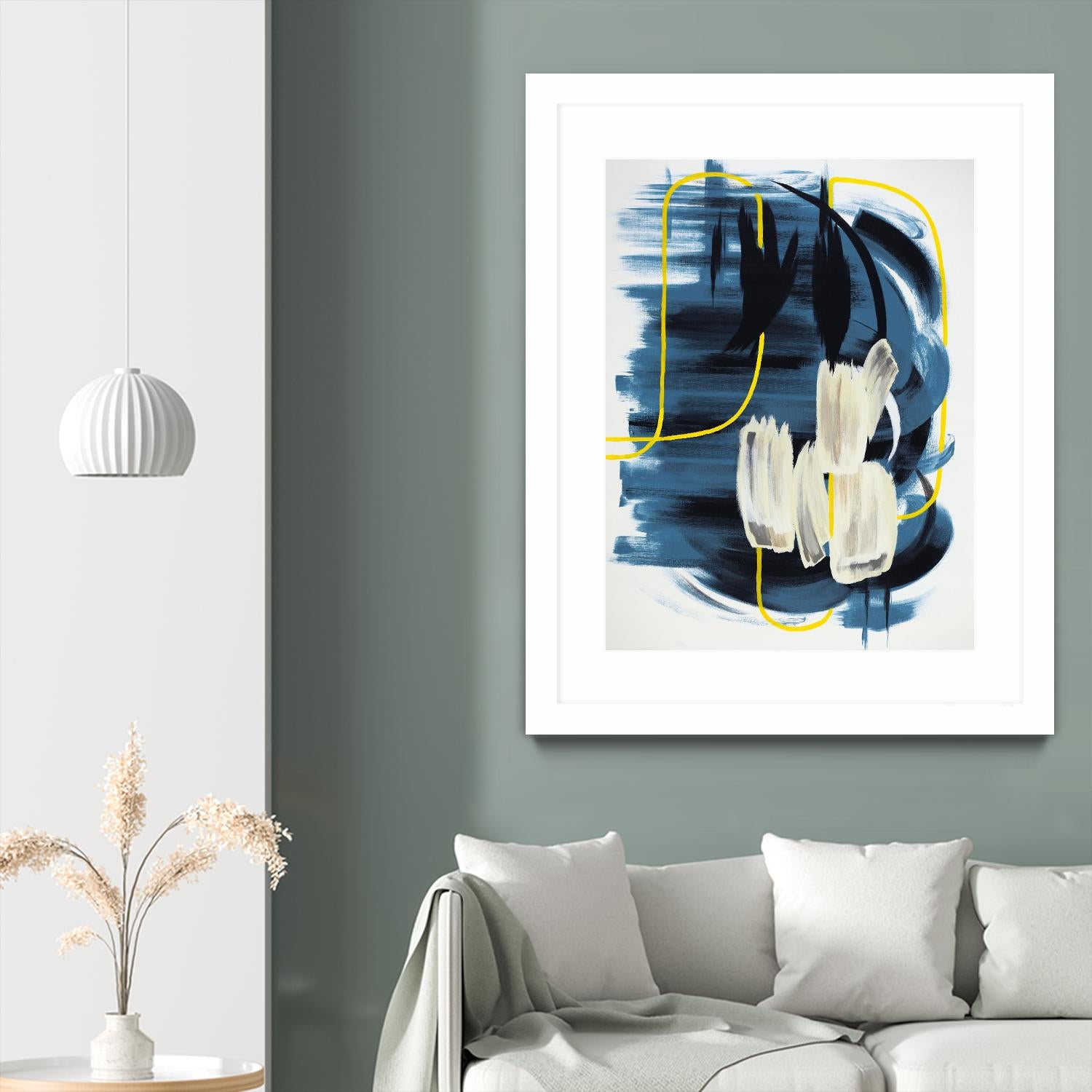 Curious Crafter II by Daleno Art on GIANT ART - blue abstract abstrait 