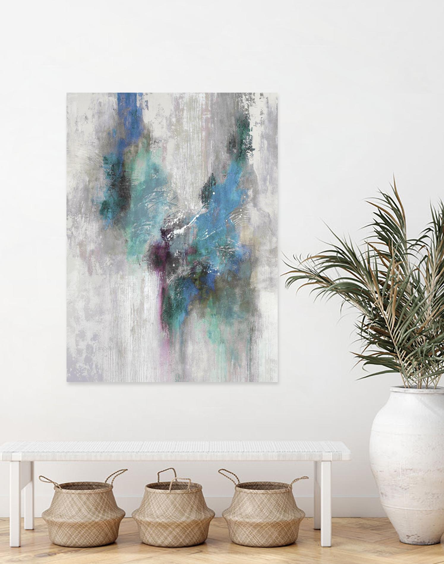 Comfy Nest II by Daleno Art on GIANT ART - blue abstract abstrait 