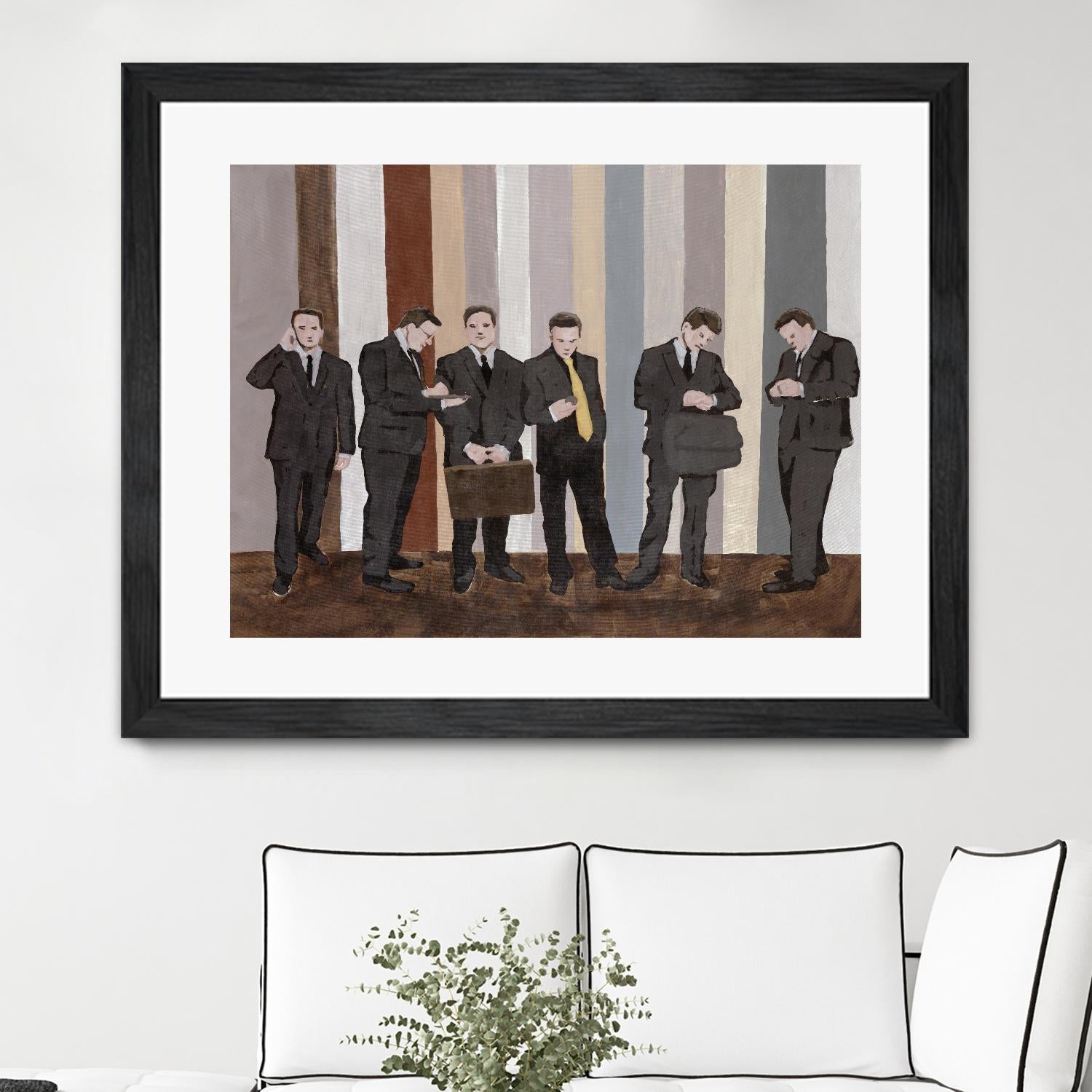Conference Break by Daleno Art on GIANT ART - beige shapes figure