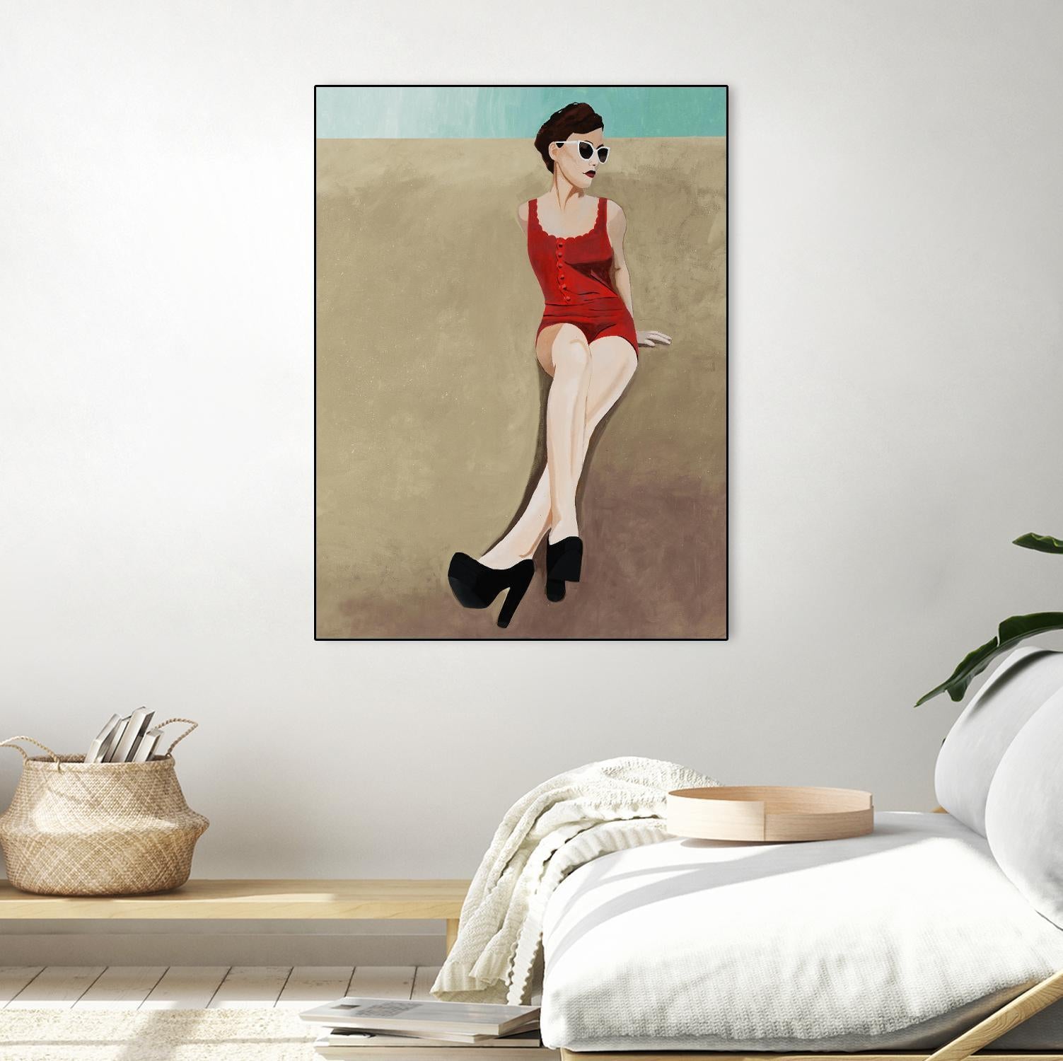 Rays of Glamour by Daleno Art on GIANT ART - red figurative fashion