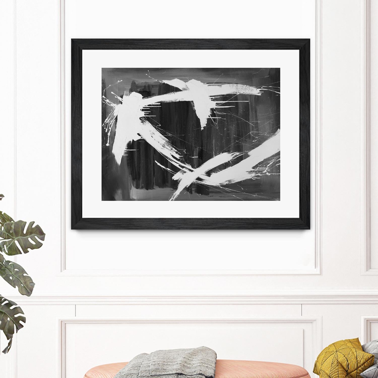 Stun Gun by Daleno Art on GIANT ART - grey  black & white abstract