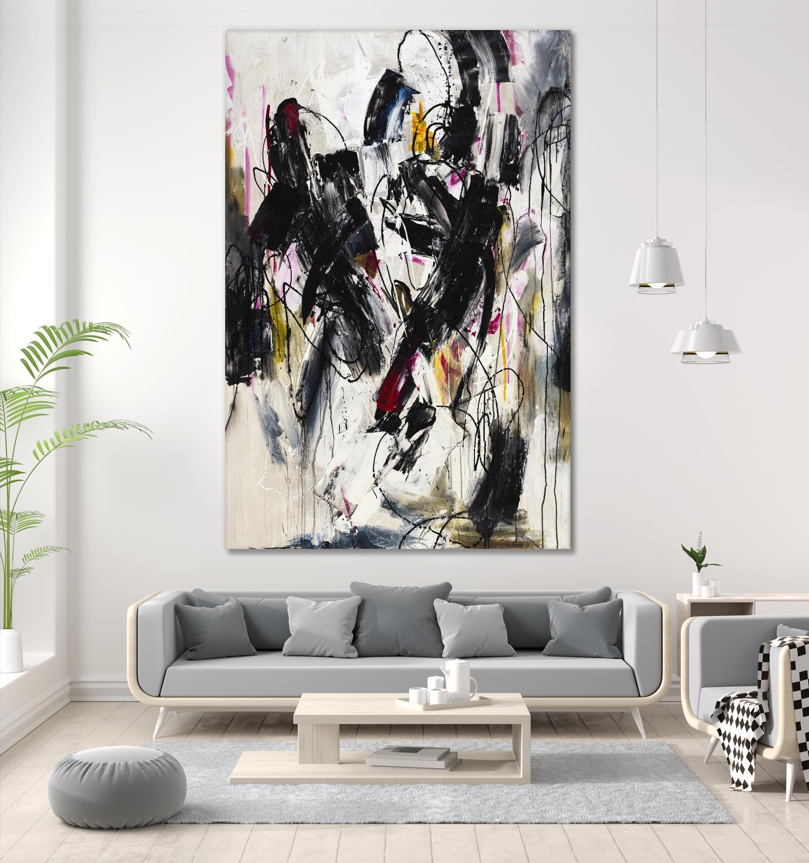 Cliff Divers by Daleno Art on GIANT ART - red abstract abstrait 