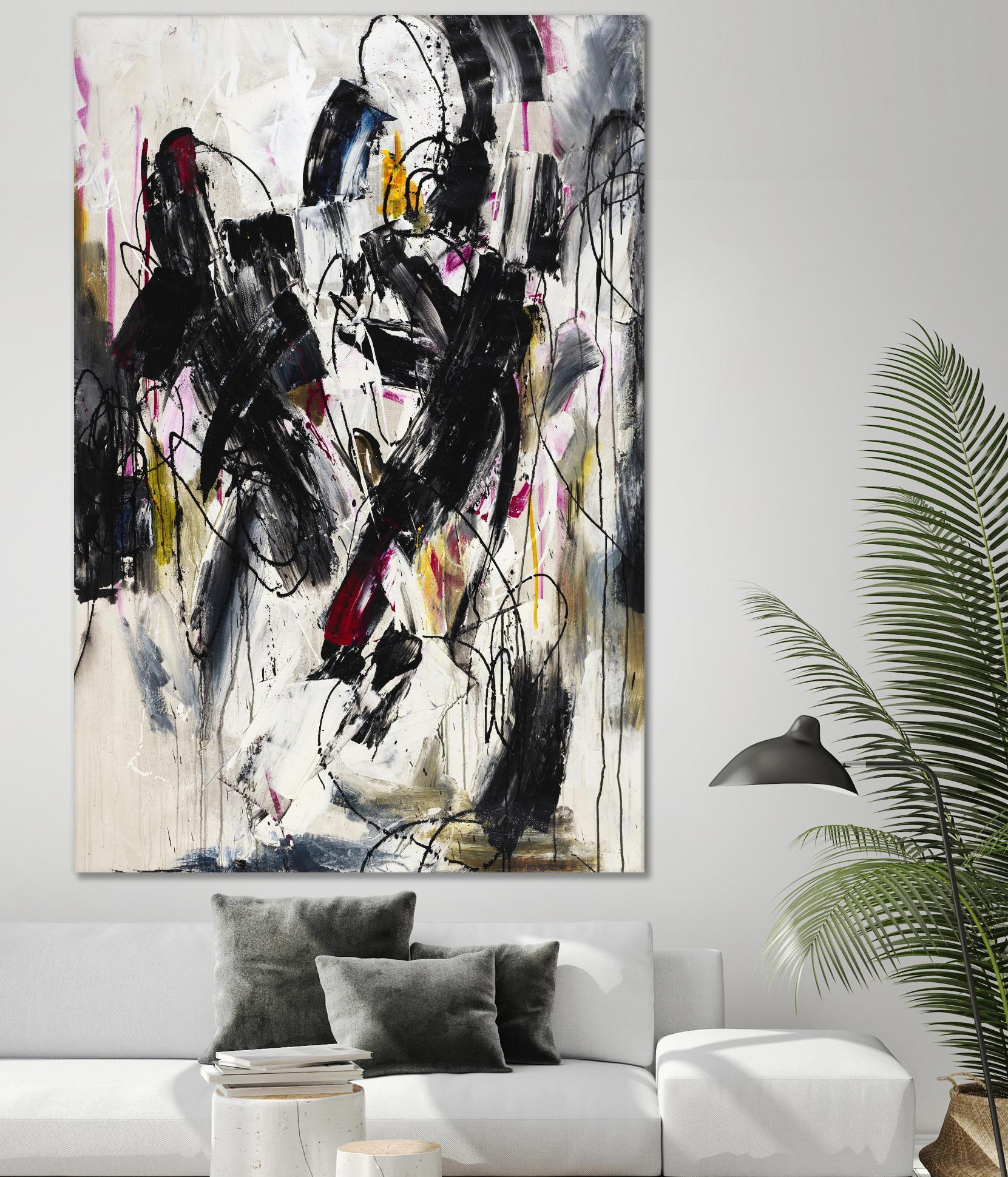 Cliff Divers by Daleno Art on GIANT ART - red abstract abstrait 