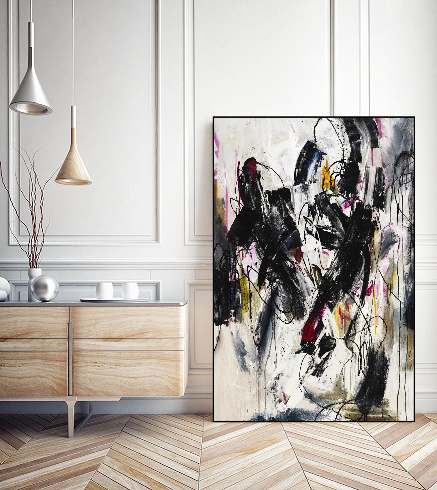 Cliff Divers by Daleno Art on GIANT ART - red abstract abstrait 