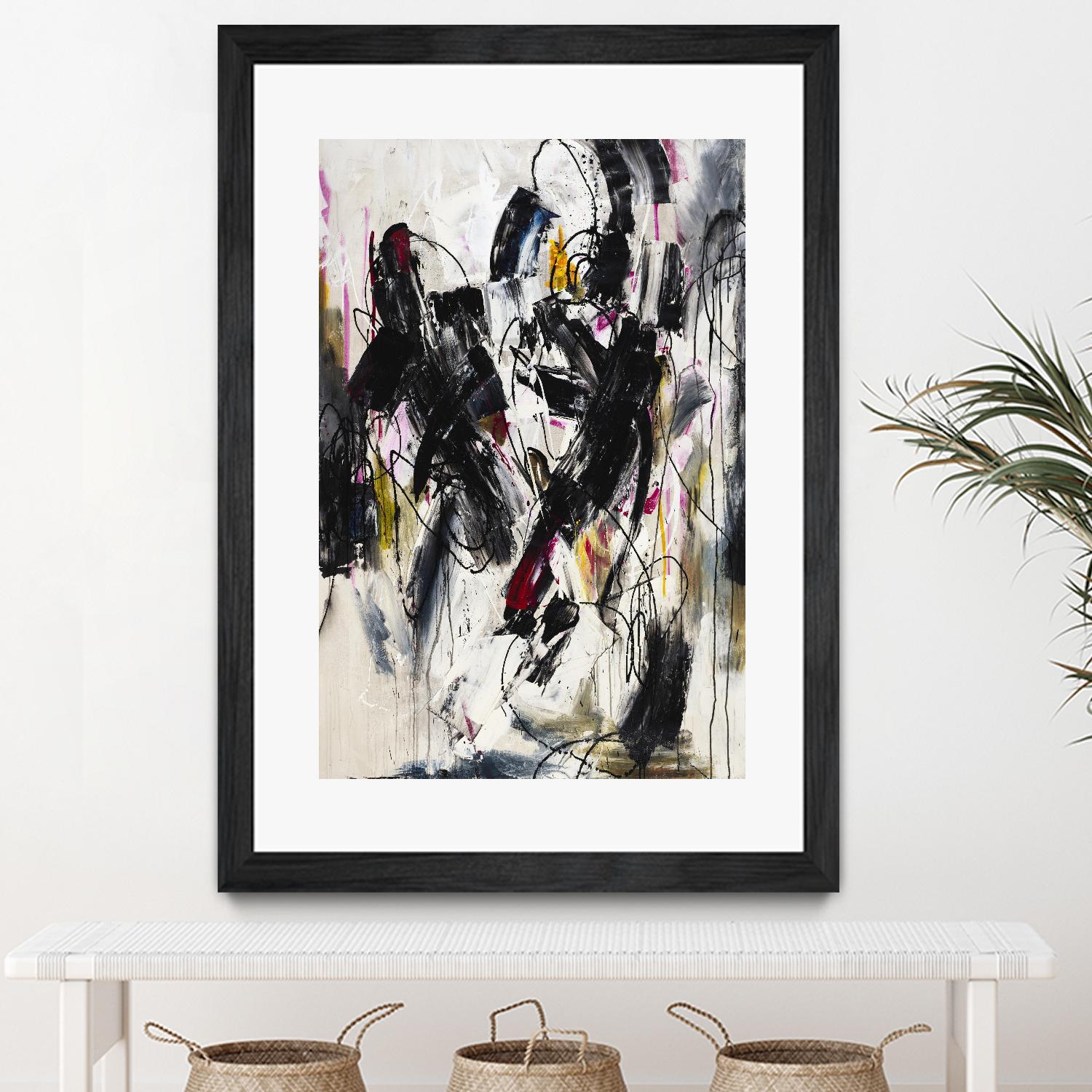 Cliff Divers by Daleno Art on GIANT ART - red abstract abstrait 
