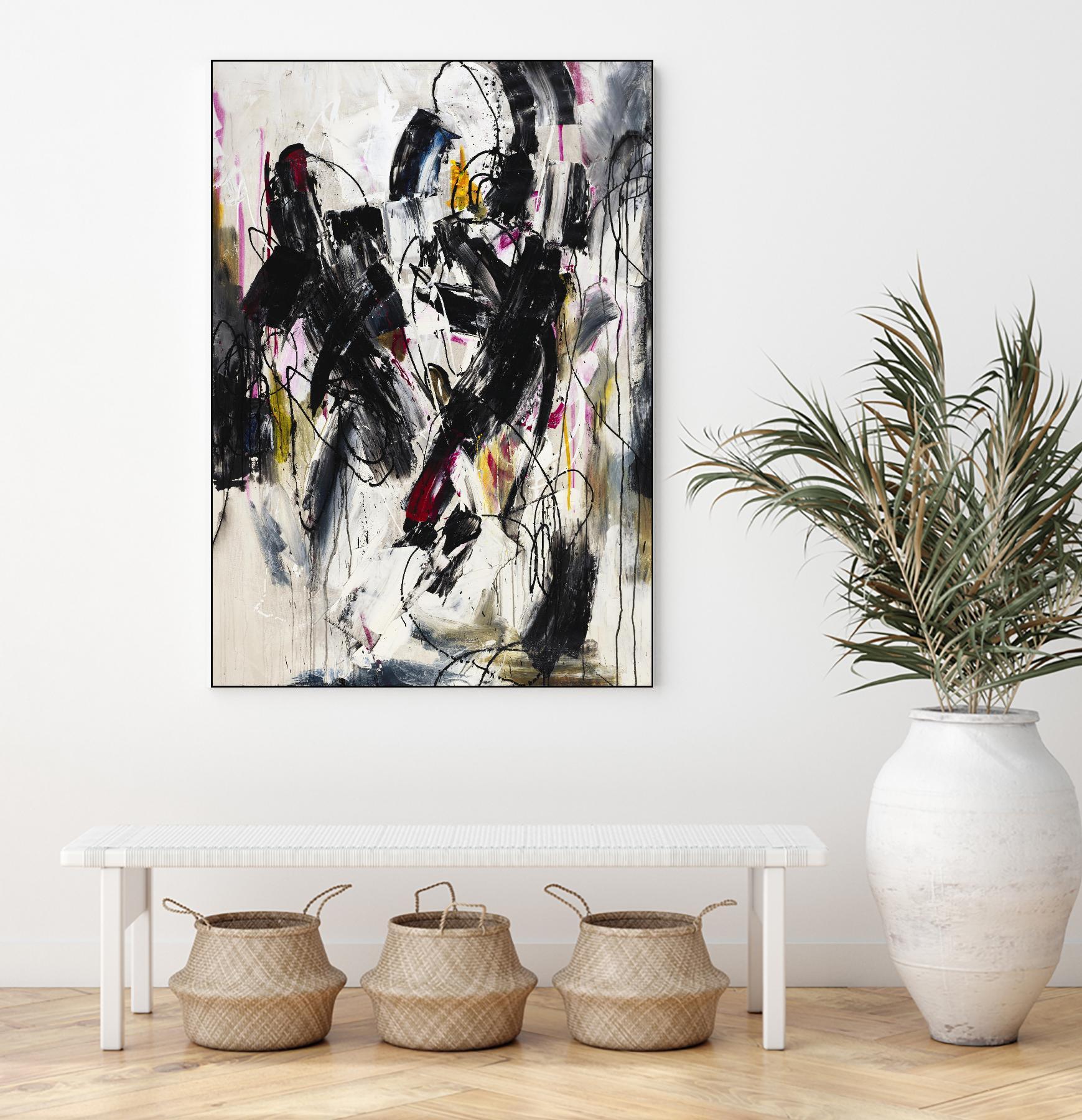 Cliff Divers by Daleno Art on GIANT ART - red abstract abstrait 