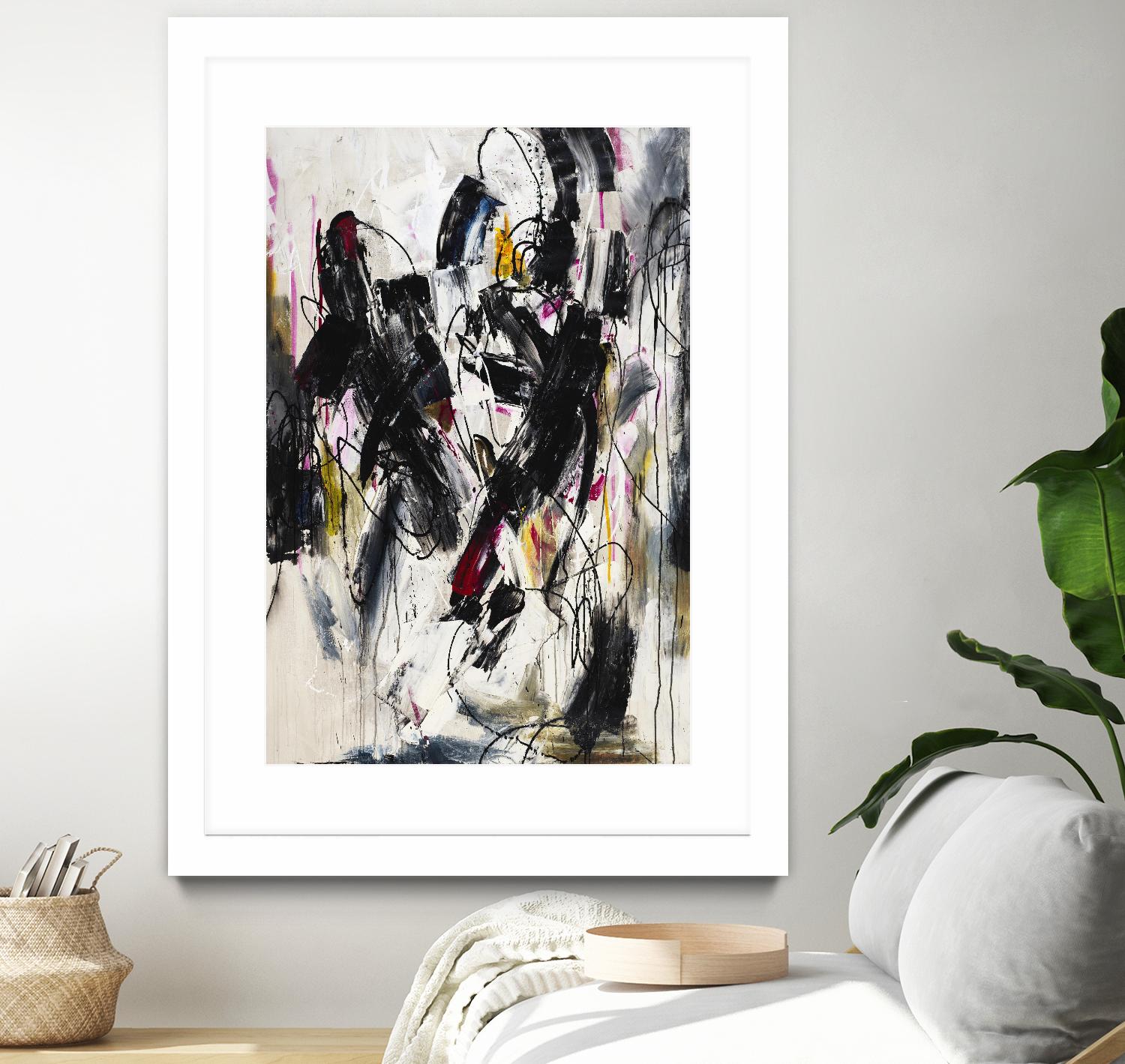 Cliff Divers by Daleno Art on GIANT ART - red abstract abstrait 