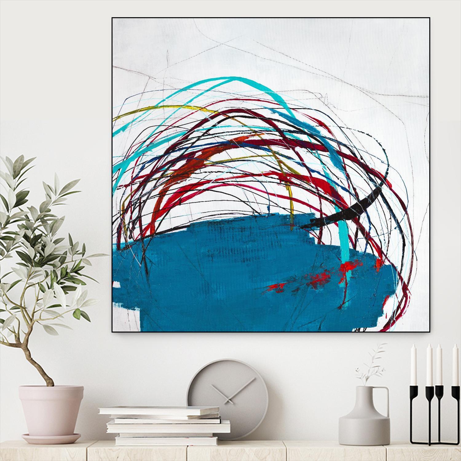 Thimble and Twine by Daleno Art on GIANT ART - red abstract abstrait 