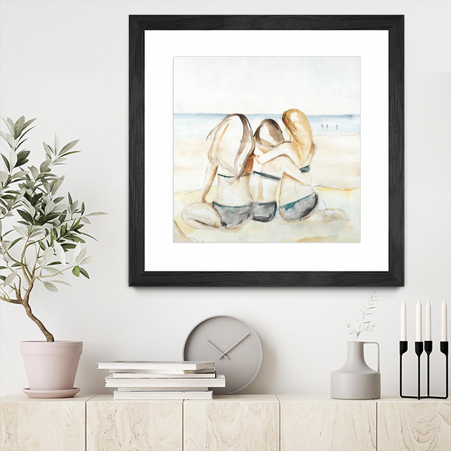 Girls Weekend by Daleno Art on GIANT ART - figurative beach