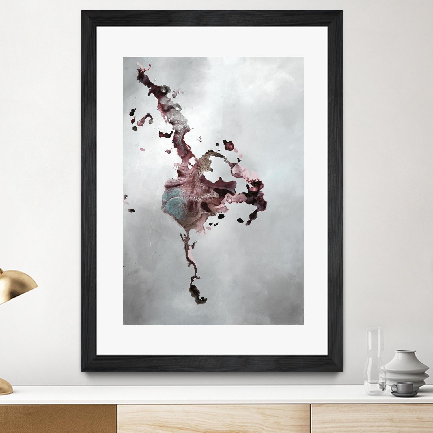 Welcomed Disturbance II by Daleno Art on GIANT ART - pink  abstract abstrait 