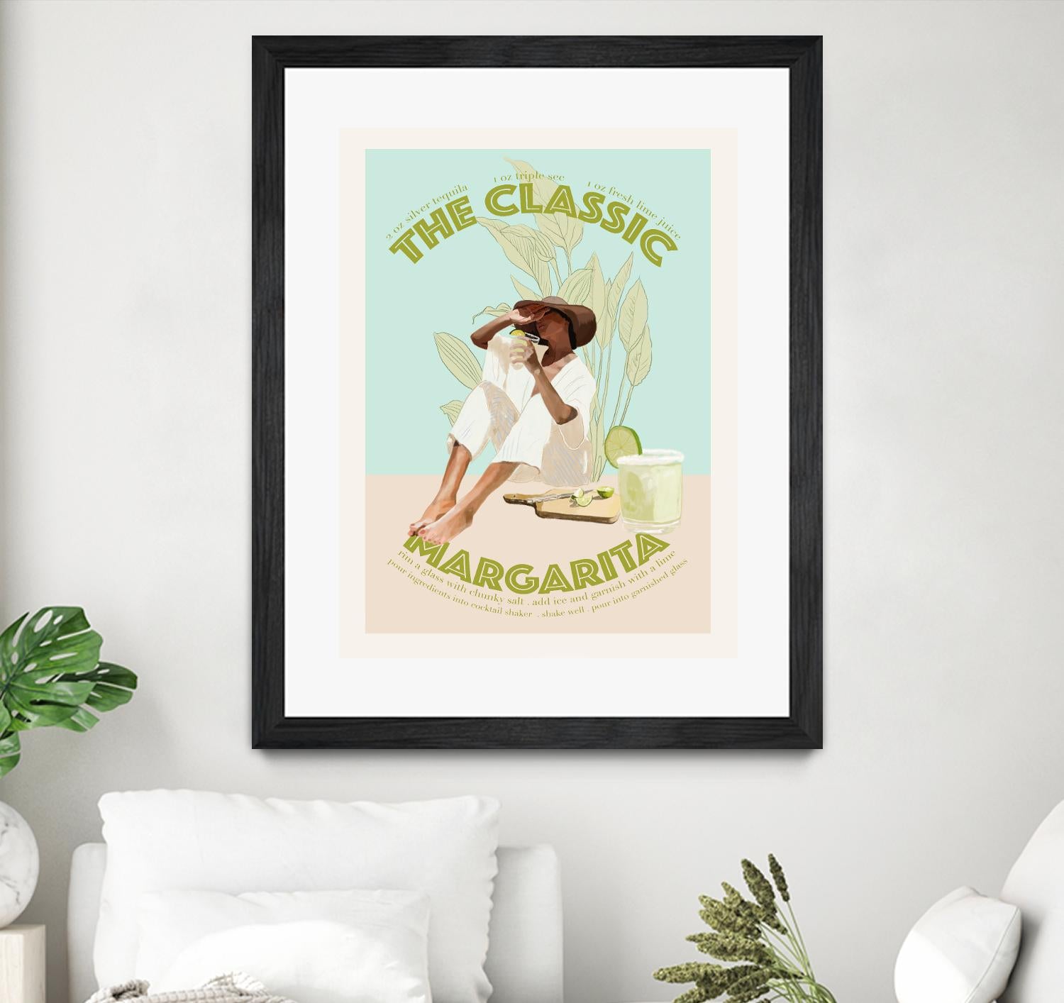 The Classic Margarita  by Jenny Liz  Rome on GIANT ART - mint figurative  cocktail 