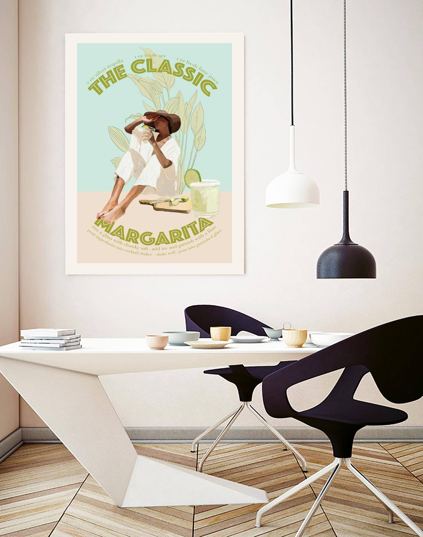 The Classic Margarita  by Jenny Liz  Rome on GIANT ART - mint figurative  cocktail 