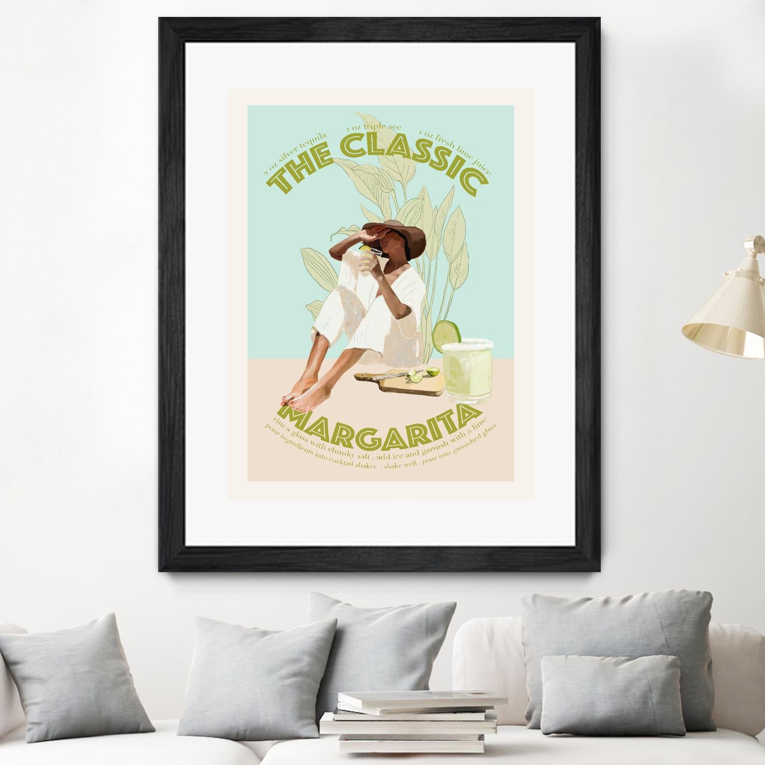 The Classic Margarita  by Jenny Liz  Rome on GIANT ART - mint figurative  cocktail 