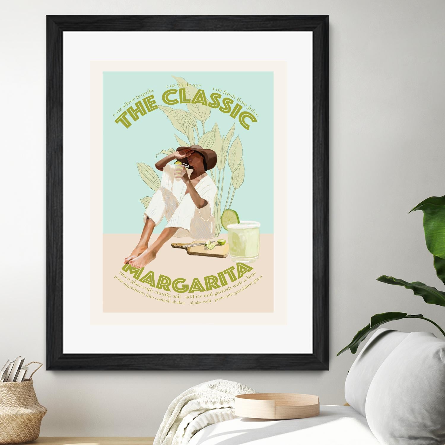 The Classic Margarita  by Jenny Liz  Rome on GIANT ART - mint figurative  cocktail 