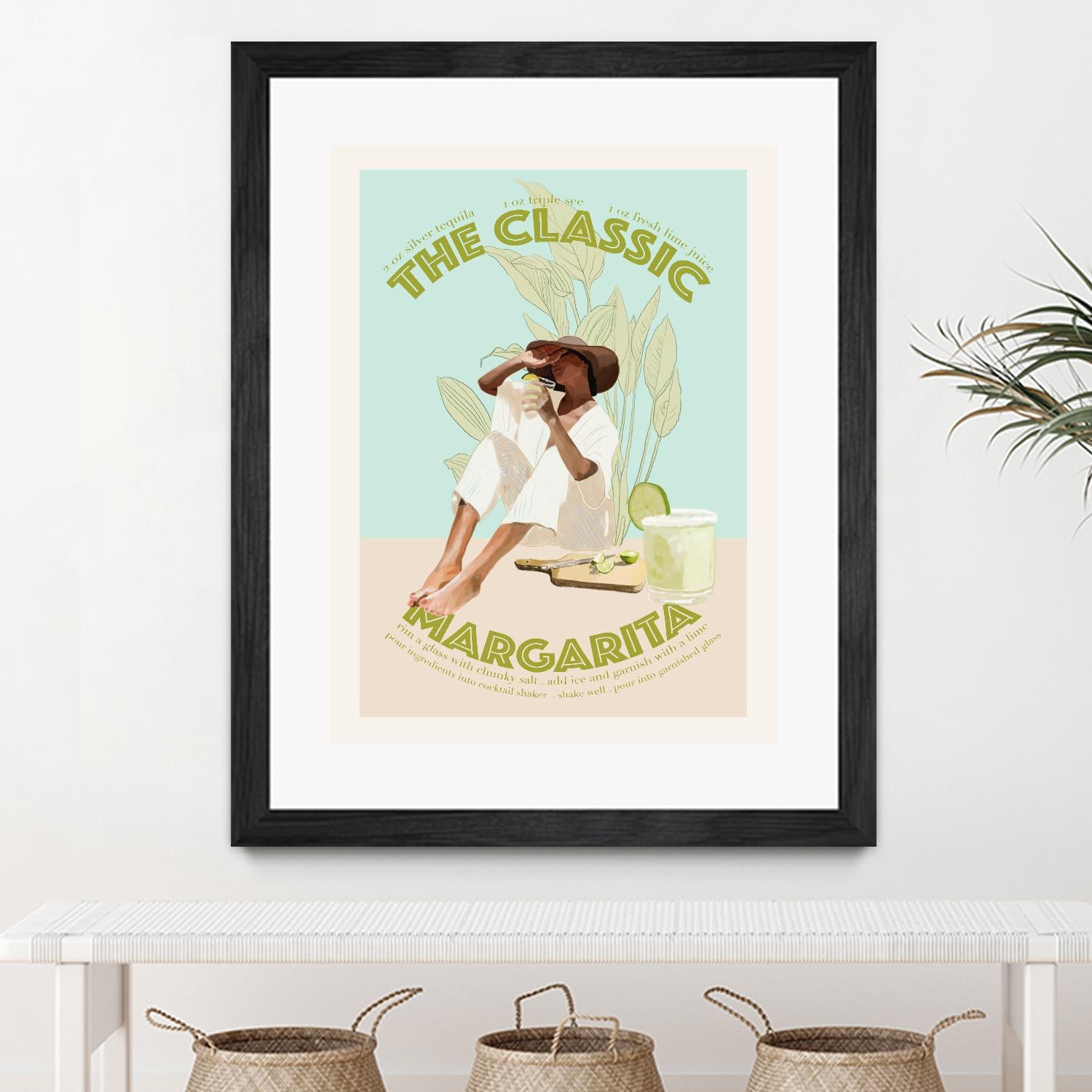 The Classic Margarita  by Jenny Liz  Rome on GIANT ART - mint figurative  cocktail 