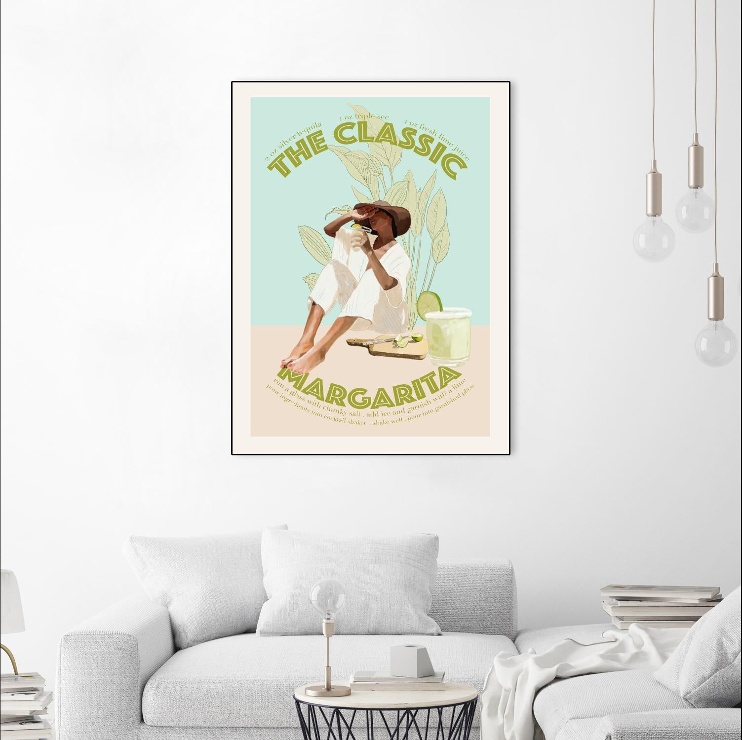 The Classic Margarita  by Jenny Liz  Rome on GIANT ART - mint figurative  cocktail 