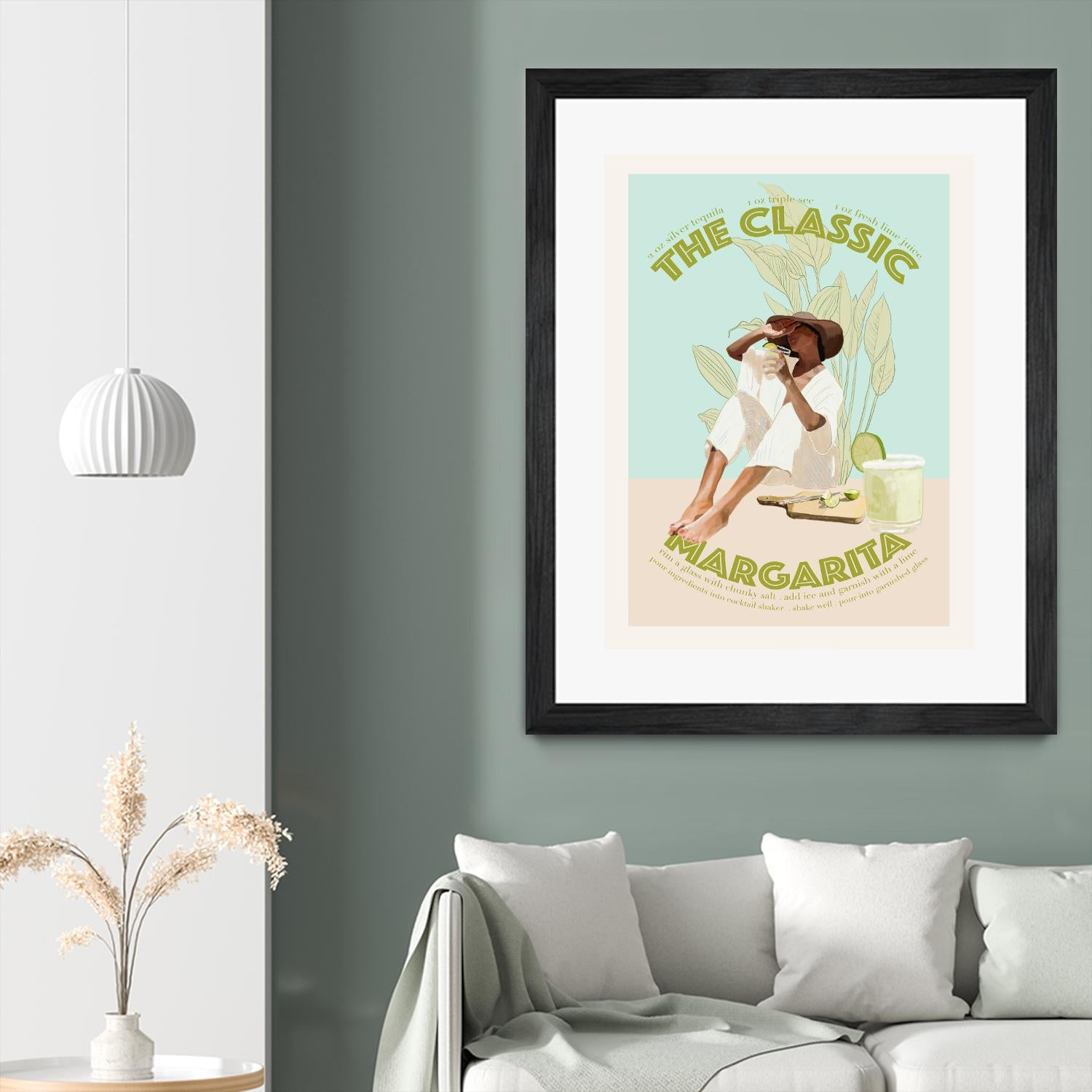 The Classic Margarita  by Jenny Liz  Rome on GIANT ART - mint figurative  cocktail 