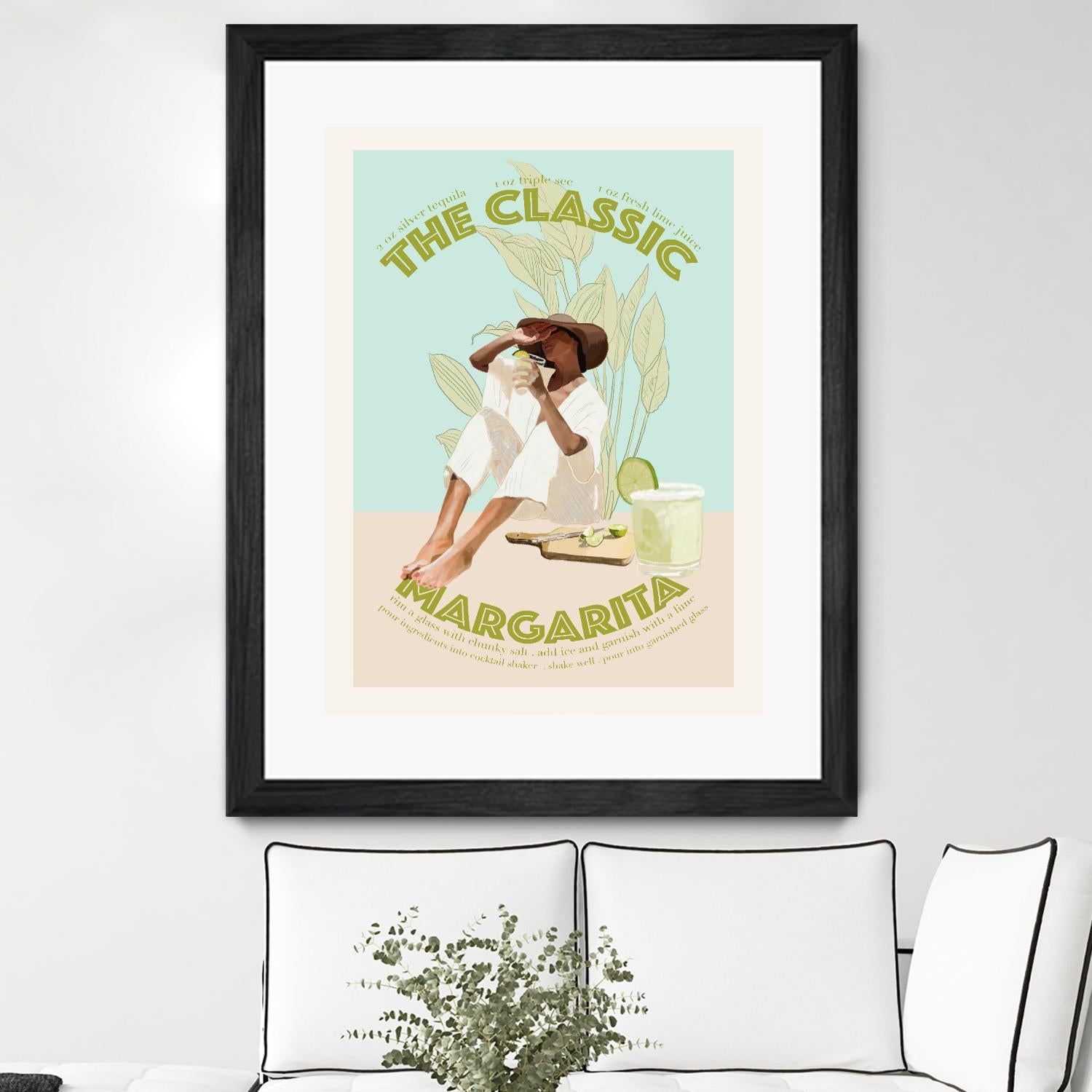 The Classic Margarita  by Jenny Liz  Rome on GIANT ART - mint figurative  cocktail 
