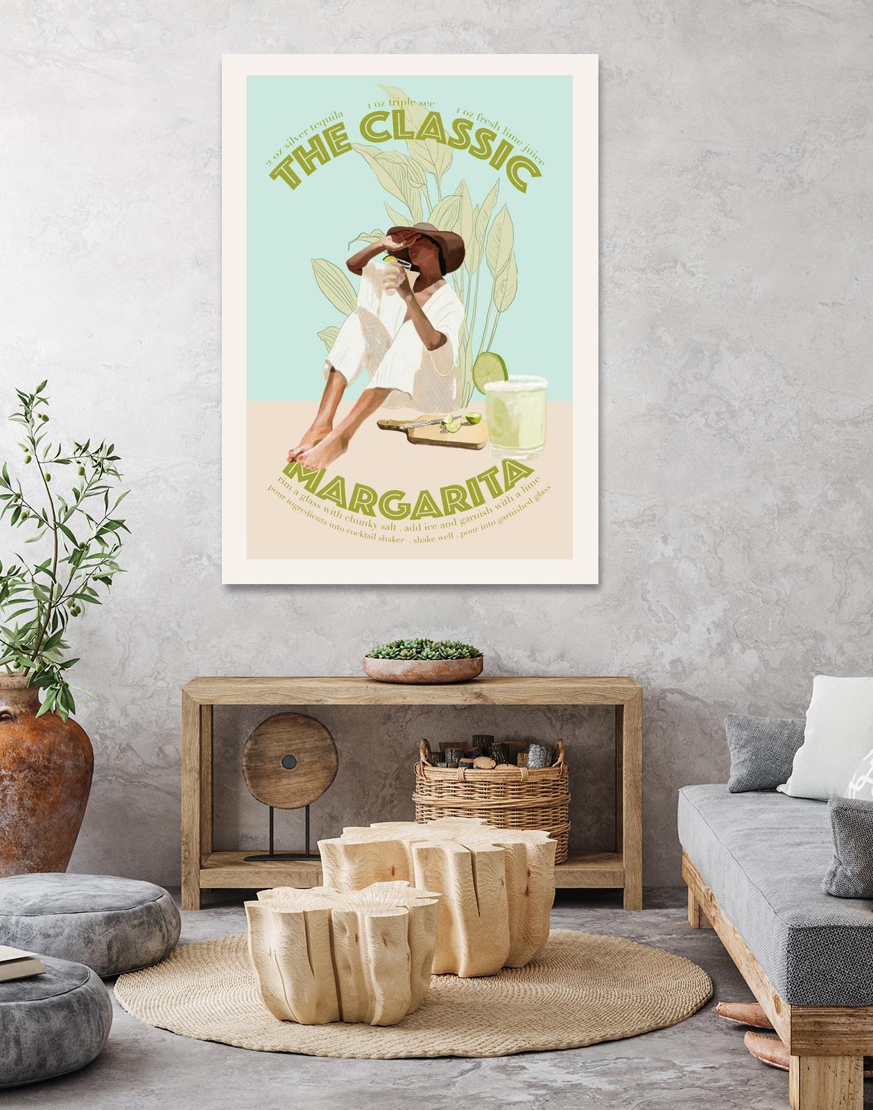 The Classic Margarita  by Jenny Liz  Rome on GIANT ART - mint figurative  cocktail 