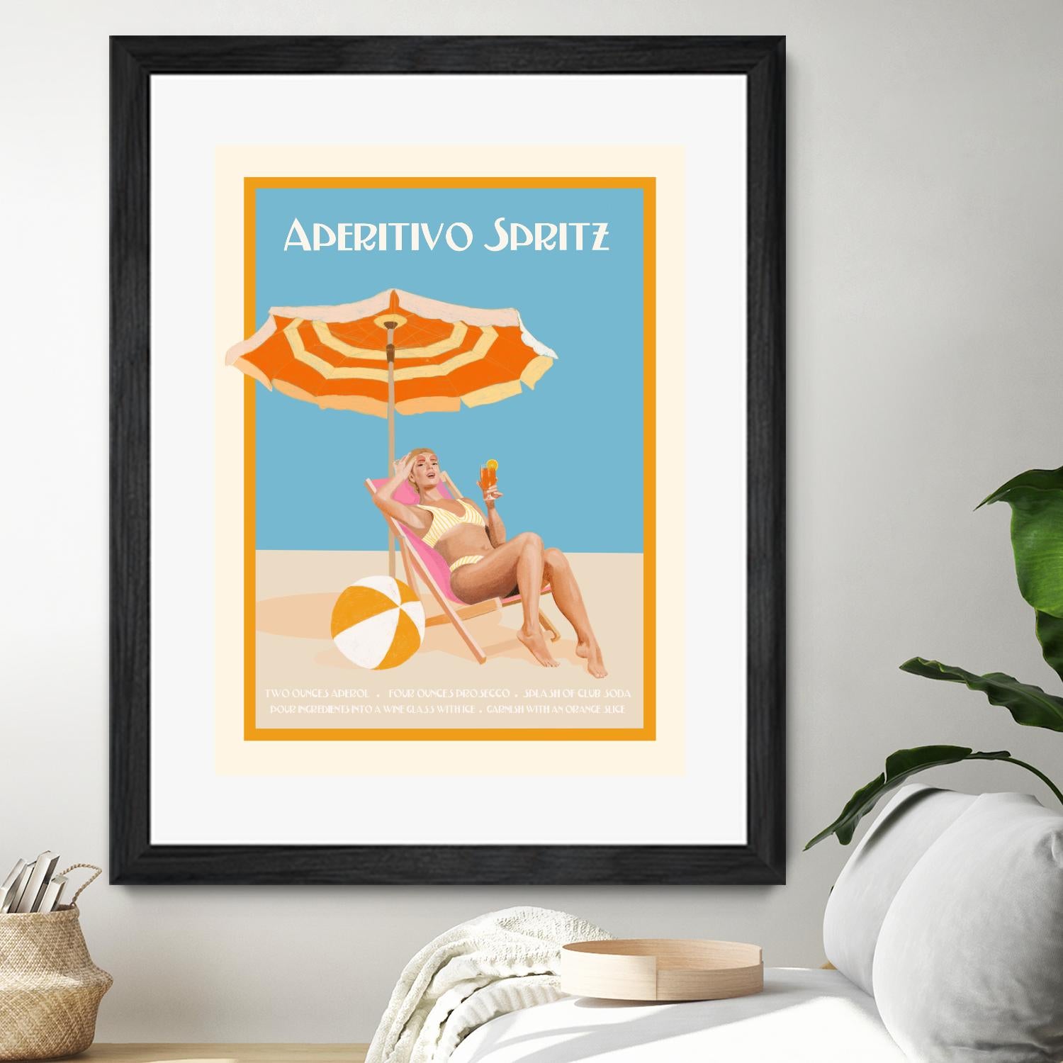 Aperitivo Spritz by Jenny Liz Rome on GIANT ART - orange figurative cocktail