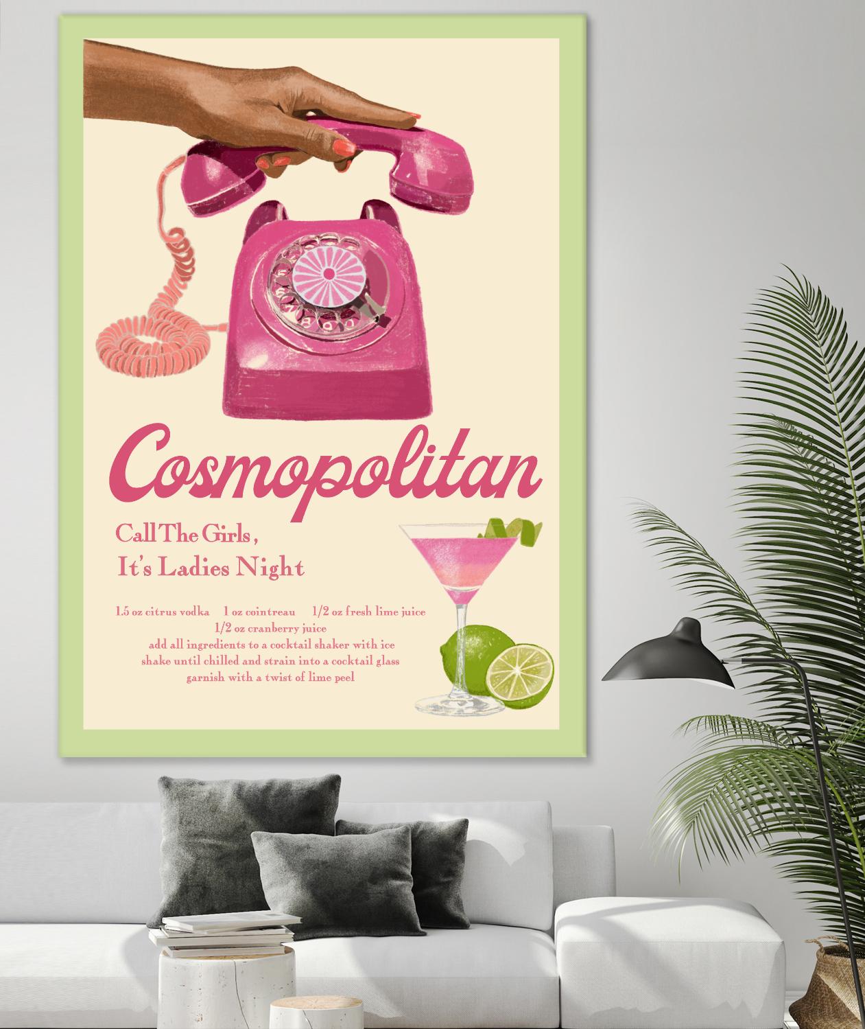 Cosmopolitan by Jenny Liz Rome on GIANT ART - pink typography drink 