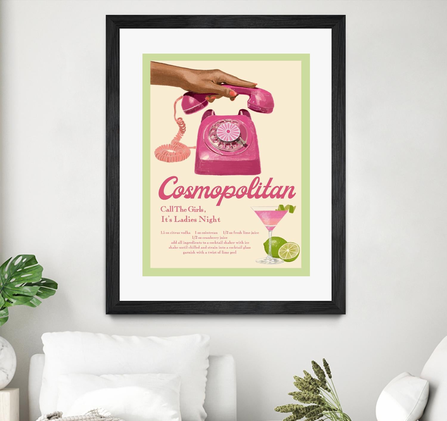 Cosmopolitan by Jenny Liz Rome on GIANT ART - pink typography drink 
