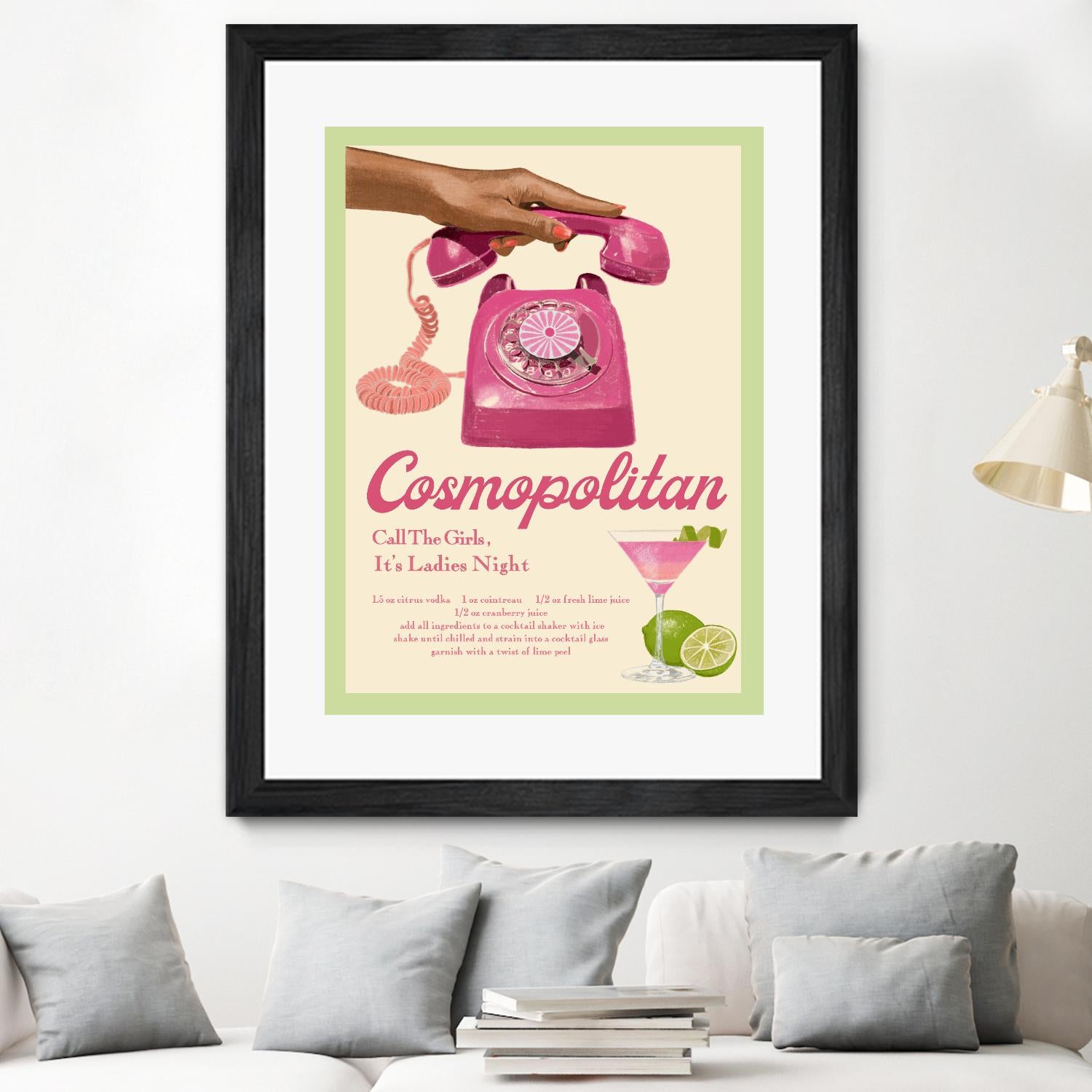 Cosmopolitan by Jenny Liz Rome on GIANT ART - pink typography drink 