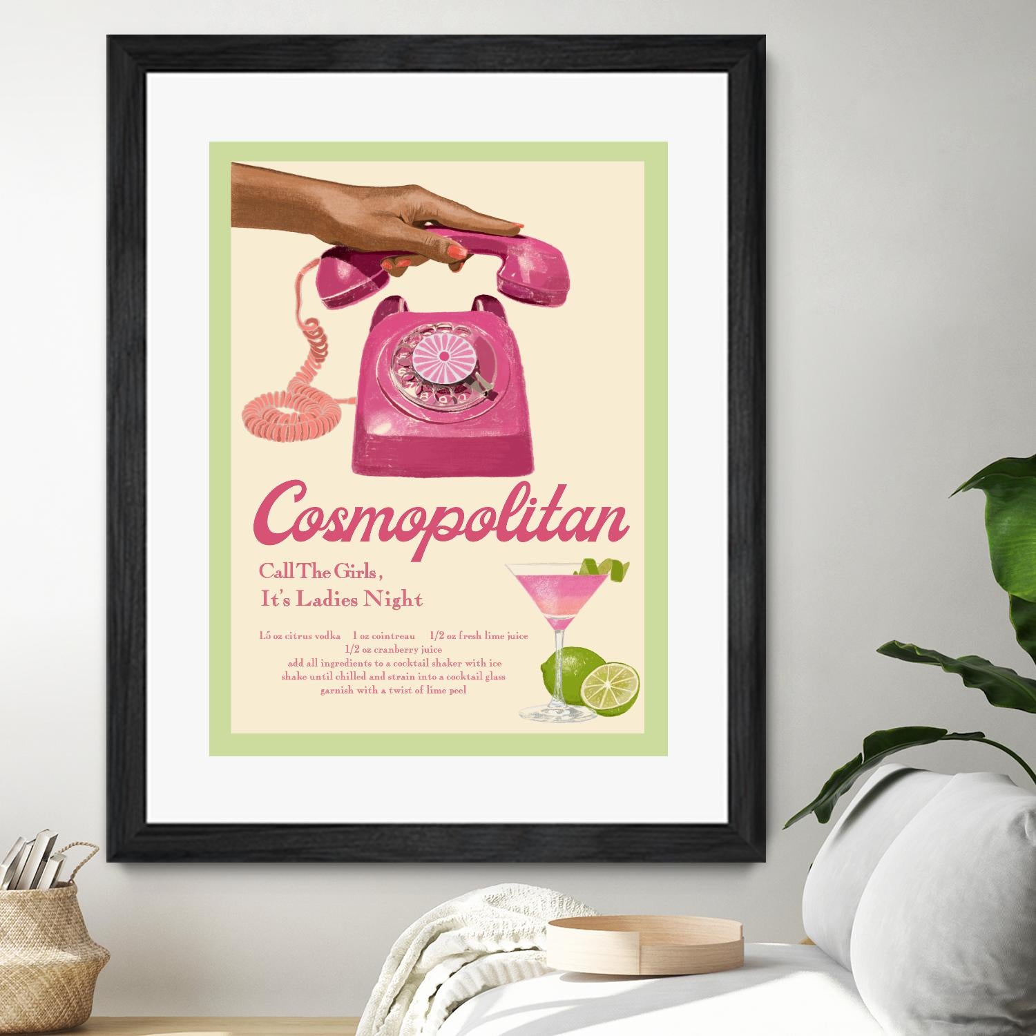 Cosmopolitan by Jenny Liz Rome on GIANT ART - pink typography drink 